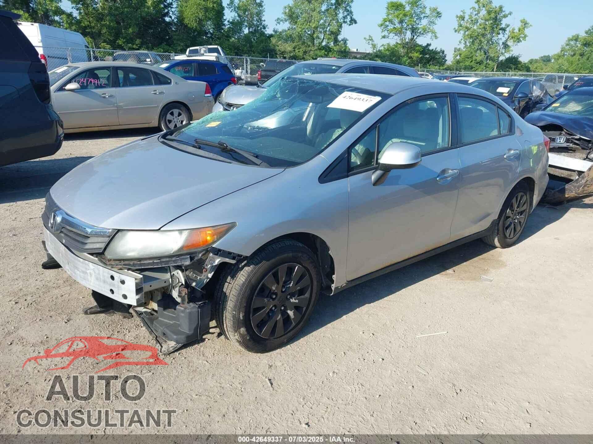 HONDA CIVIC 2012 - 19XFB2F56CE002947