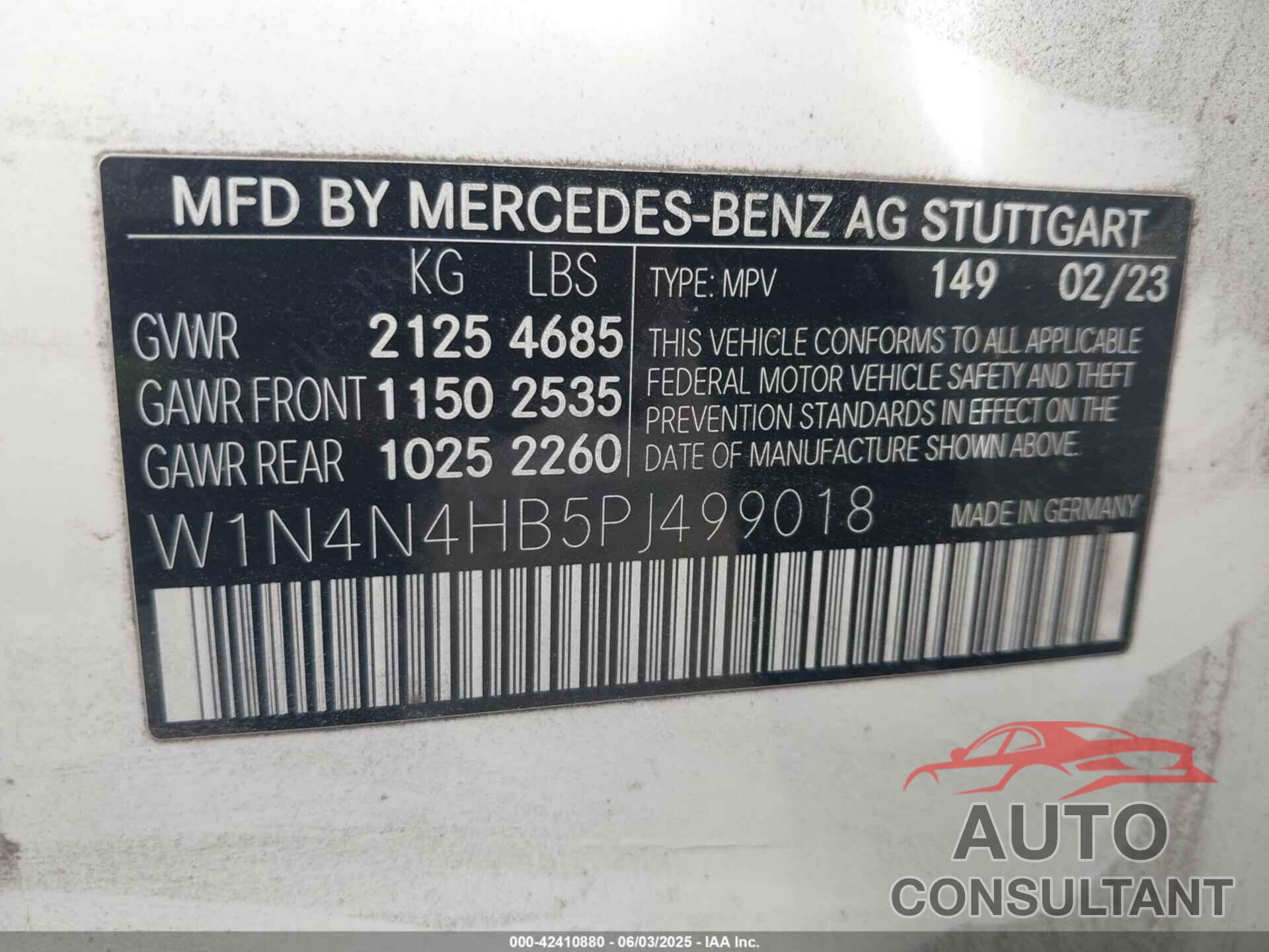 MERCEDES-BENZ GLA 250 2023 - W1N4N4HB5PJ499018