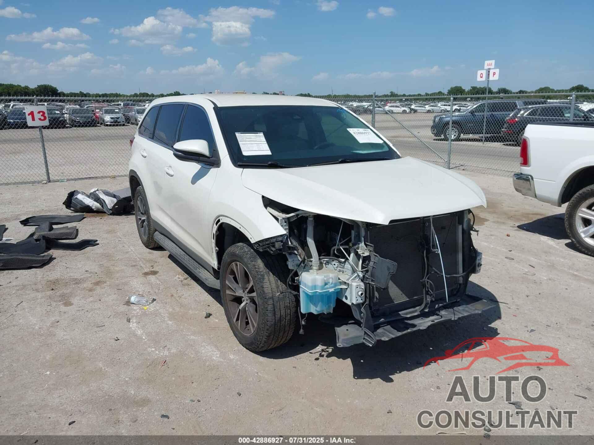 TOYOTA HIGHLANDER 2019 - 5TDZZRFH7KS336243