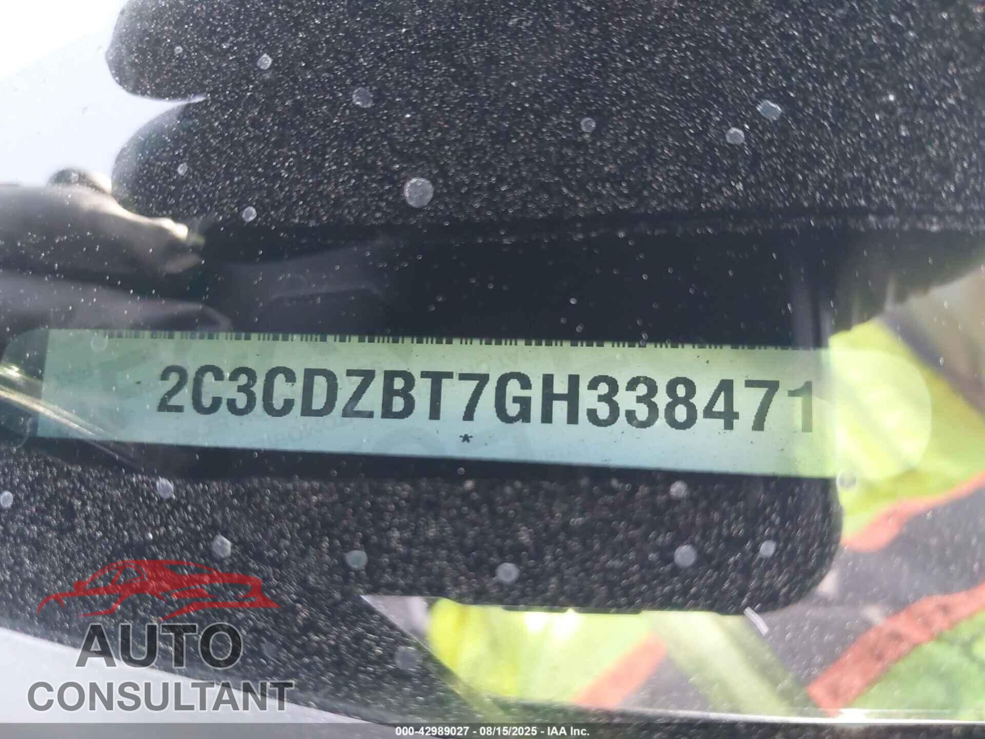 DODGE CHALLENGER 2016 - 2C3CDZBT7GH338471