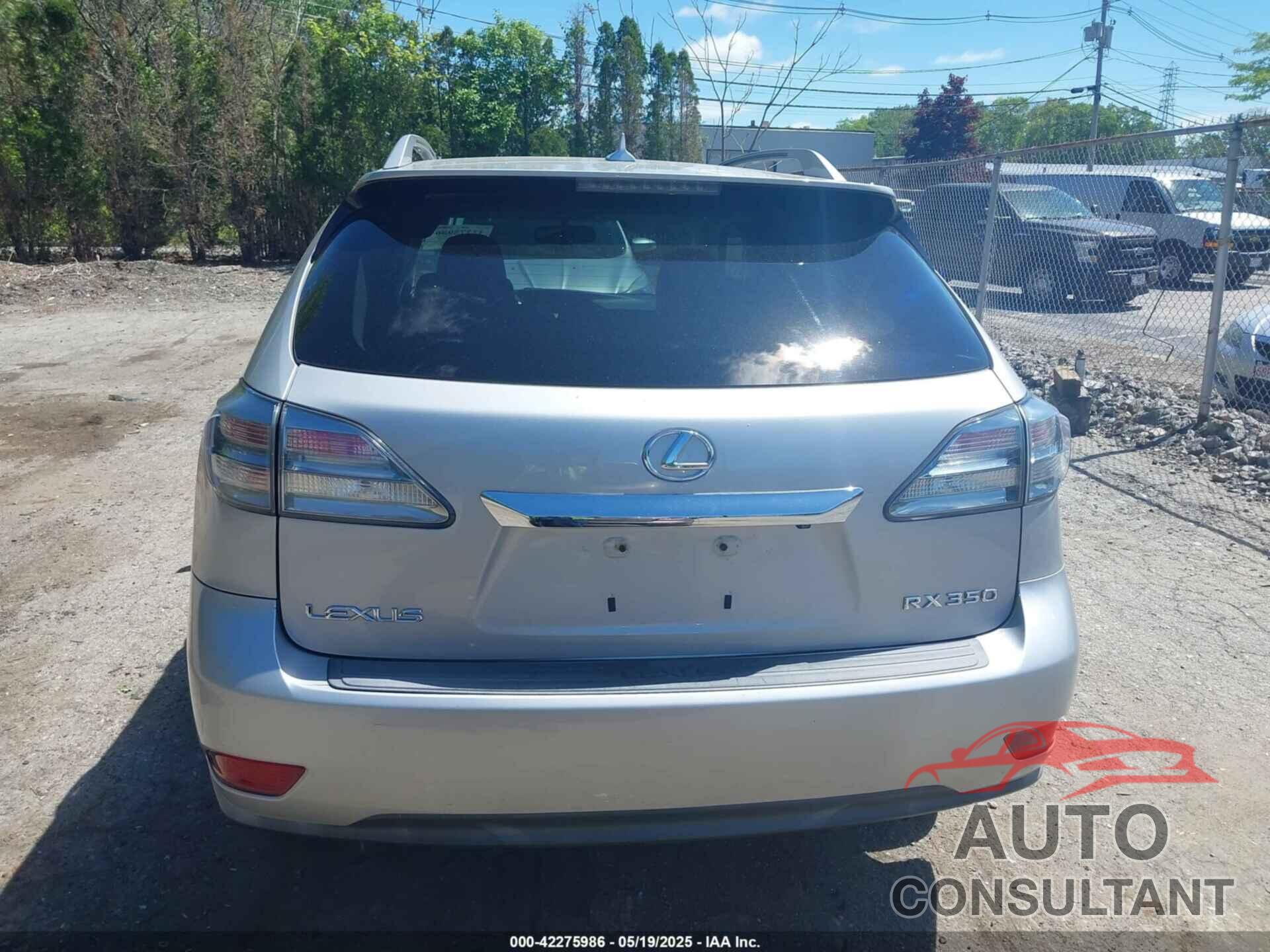 LEXUS RX 350 2010 - 2T2BK1BA0AC020105