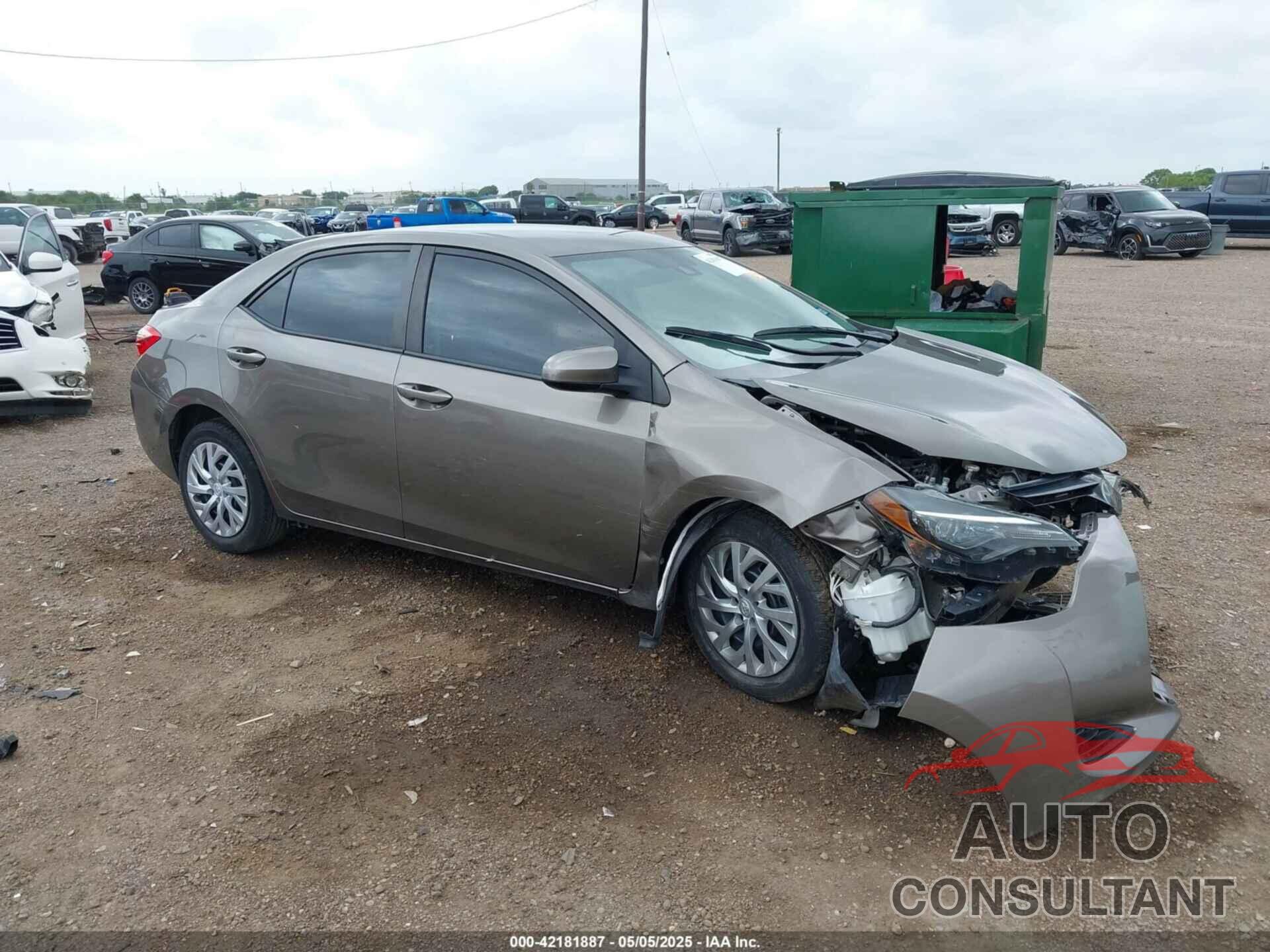 TOYOTA COROLLA 2019 - 2T1BURHE9KC160145