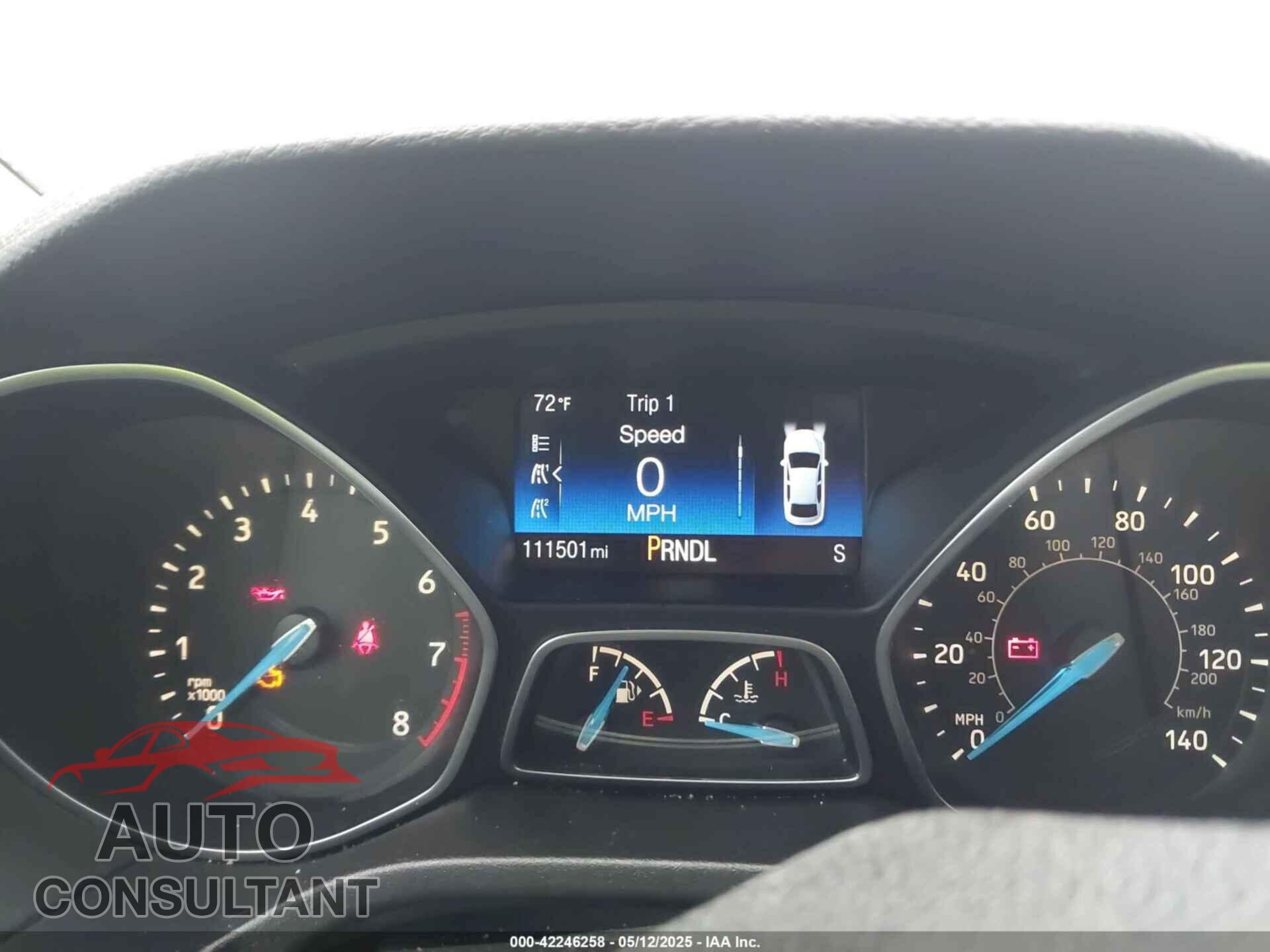 FORD FOCUS 2017 - 1FADP3F25HL317537