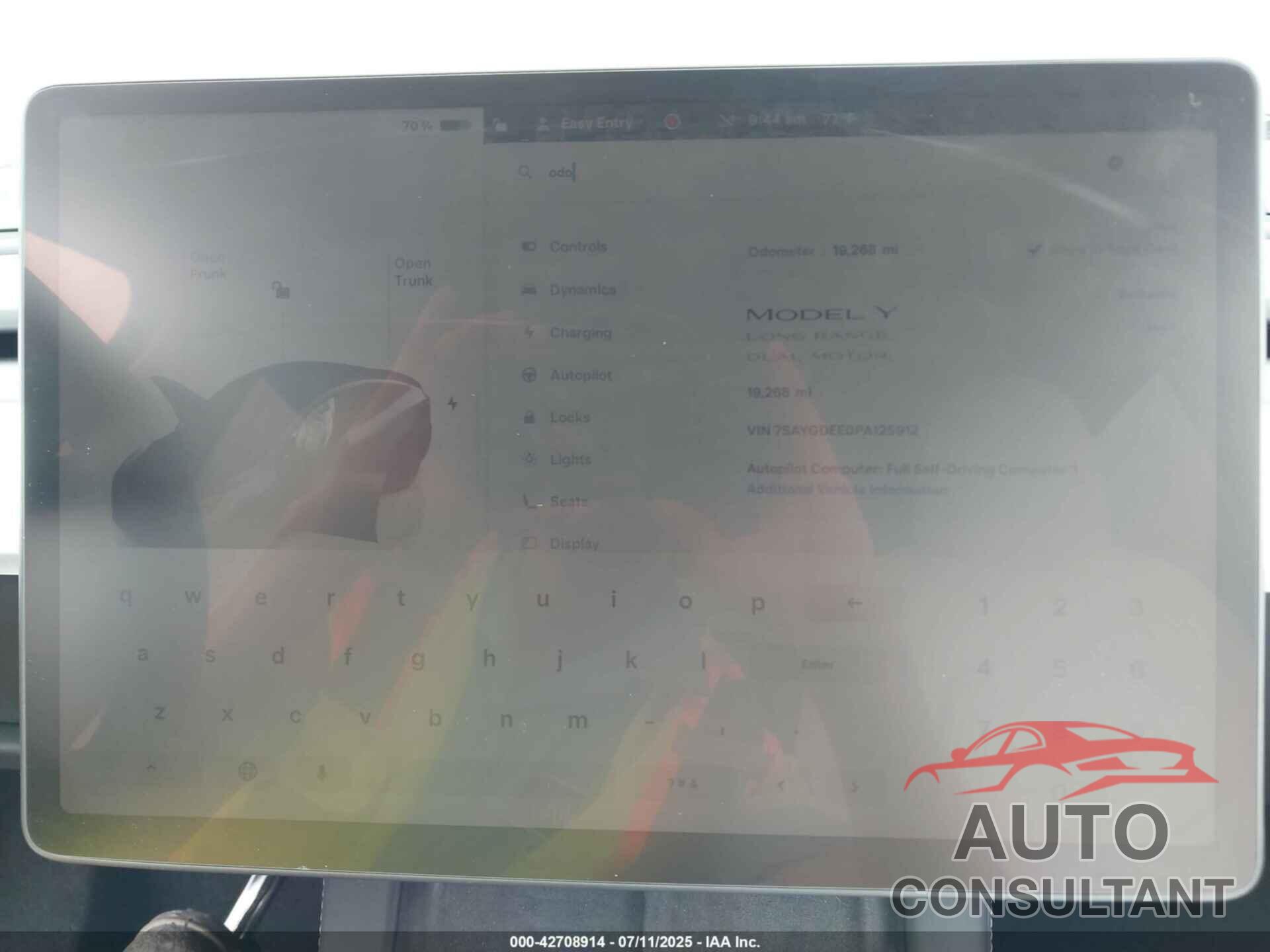 TESLA MODEL Y 2023 - 7SAYGDEE0PA125912