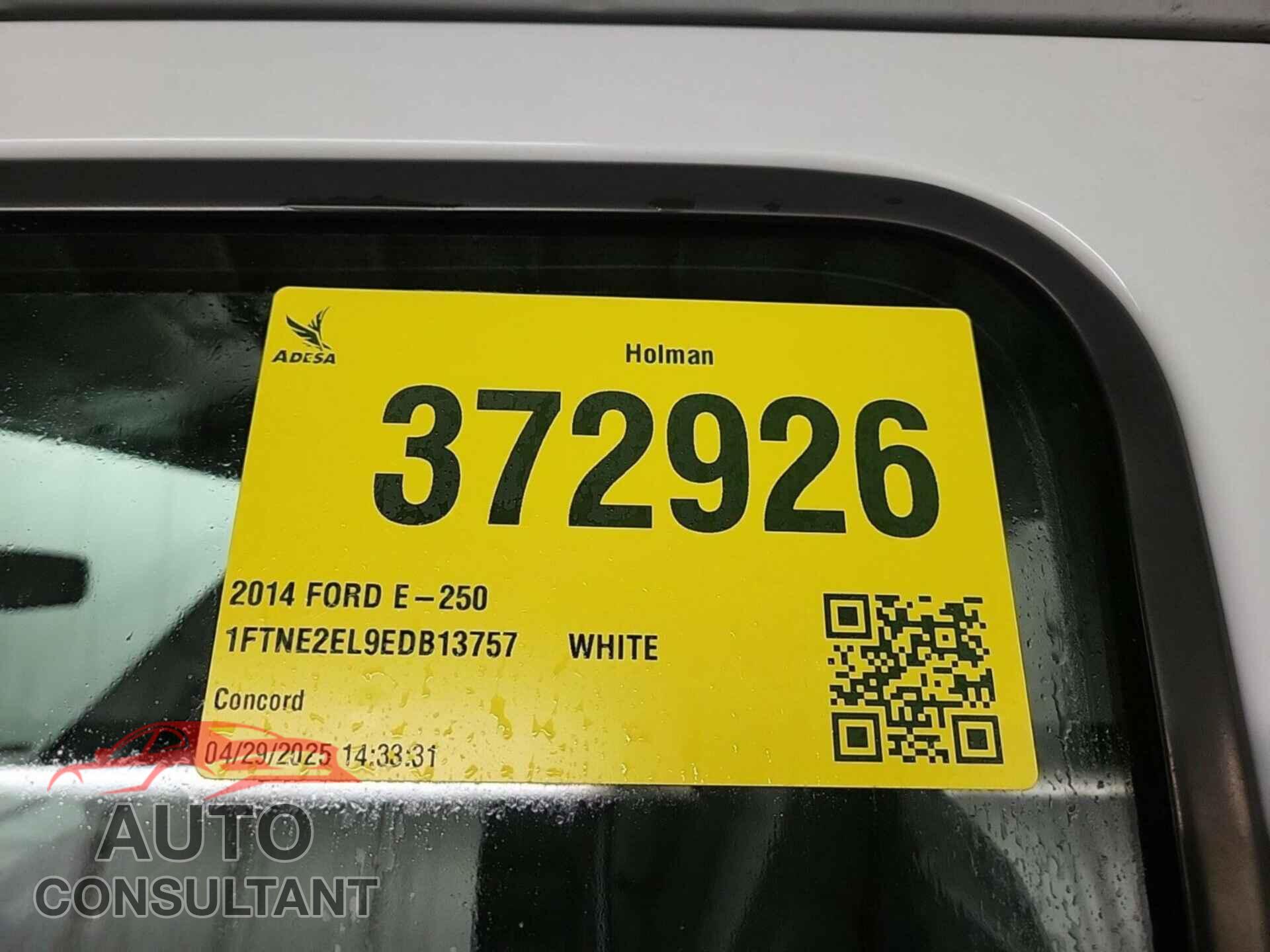 FORD ECONOLINE 2014 - 1FTNE2EL9EDB13757