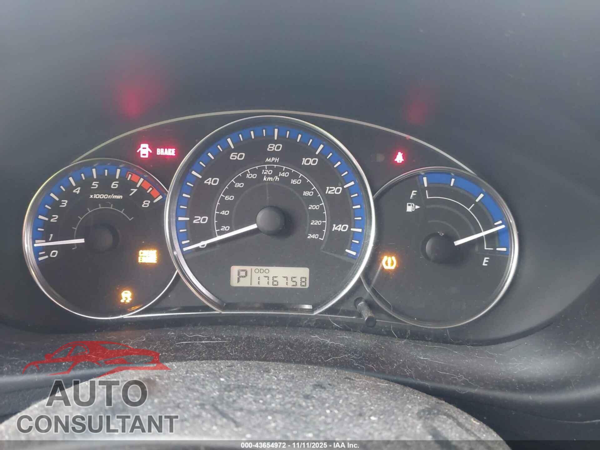 SUBARU FORESTER 2012 - JF2SHADC7CH444687
