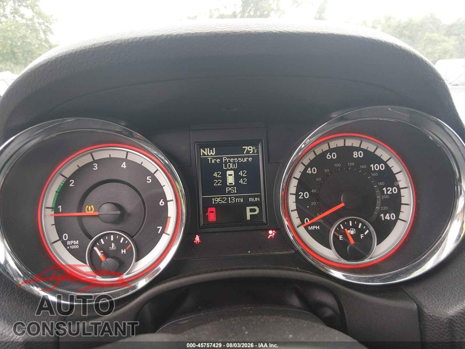 DODGE DURANGO 2012 - 1C4RDJDG5CC197923