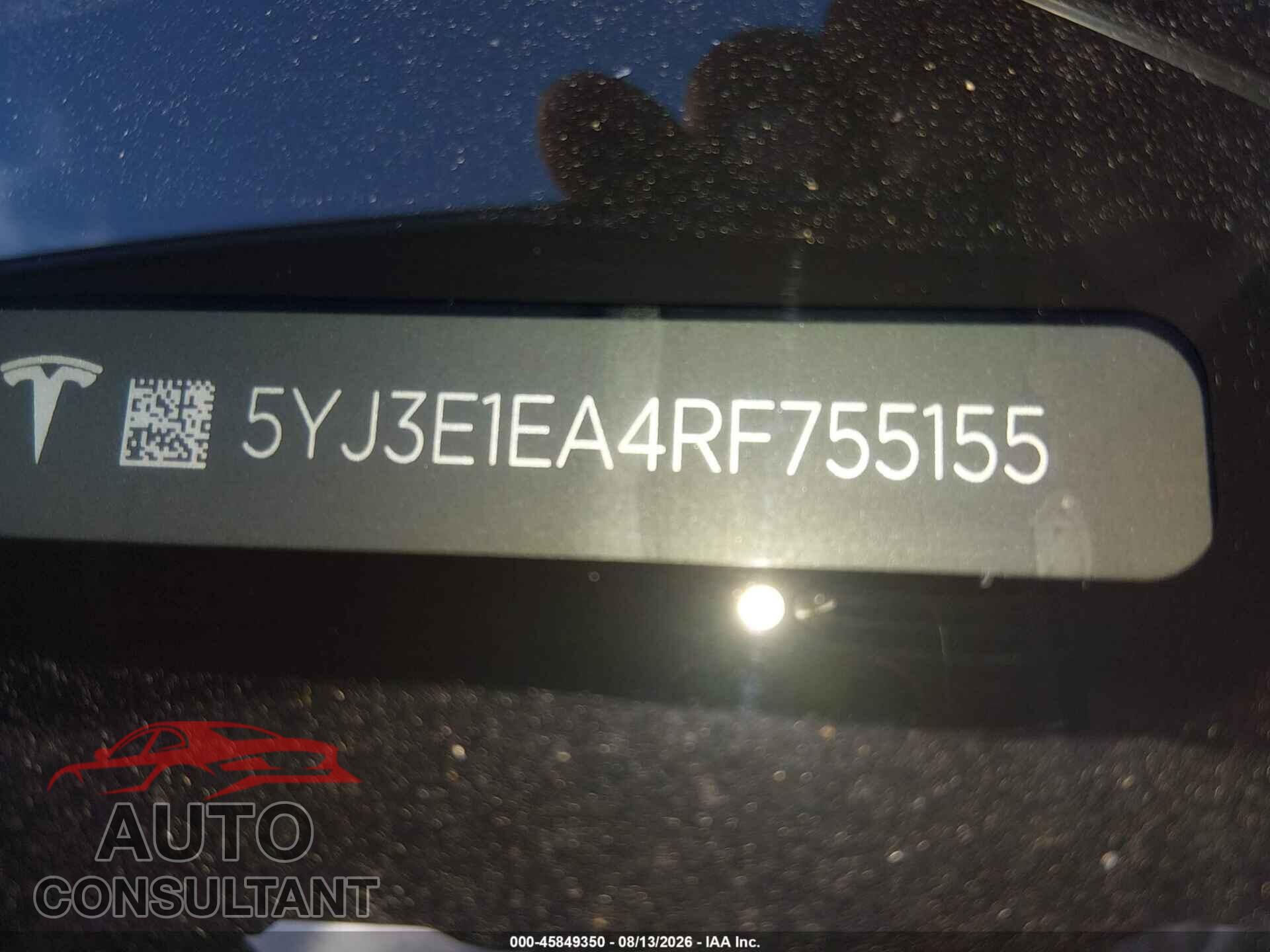 TESLA MODEL 3 2024 - 5YJ3E1EA4RF755155