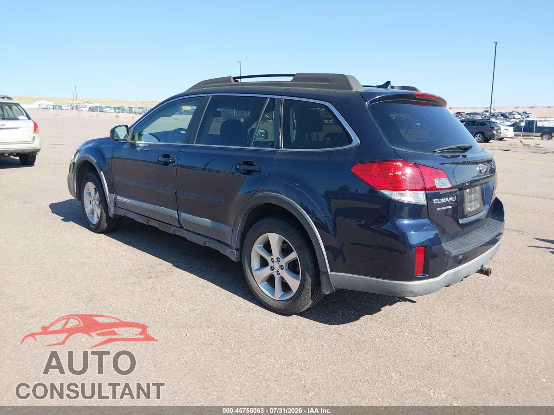 SUBARU OUTBACK 2014 - 4S4BRBLC6E3277429
