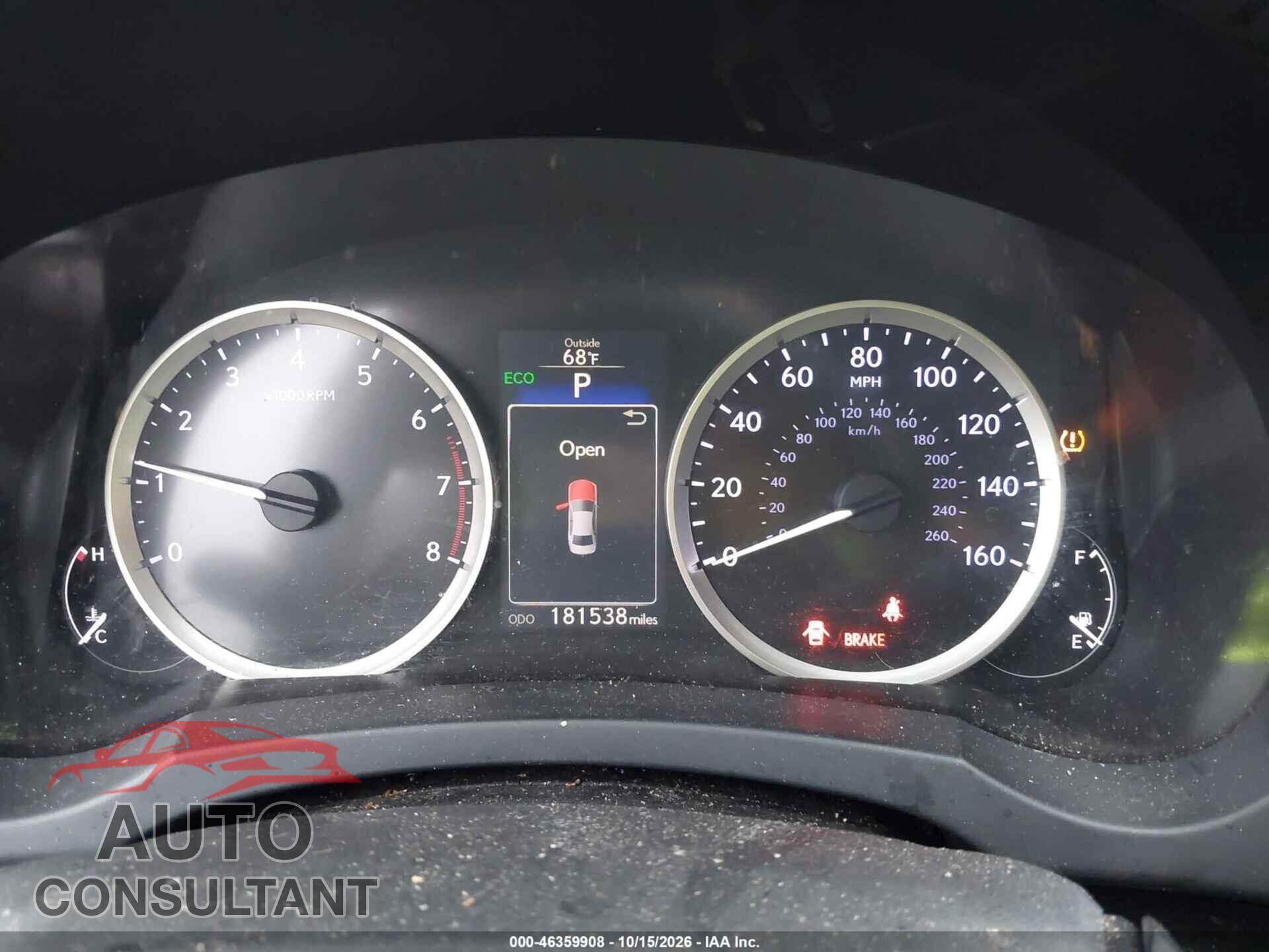 LEXUS IS 250 2014 - JTHCF1D20E5007911