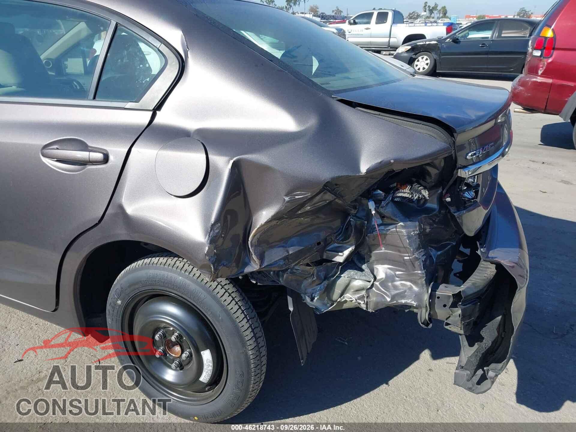 HONDA CIVIC 2013 - 19XFB2F84DE263442