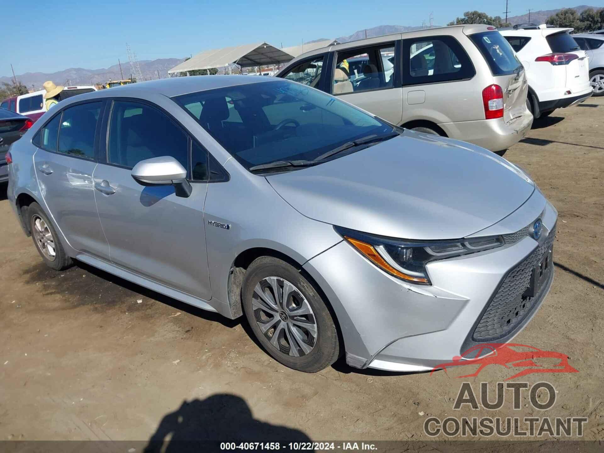 TOYOTA COROLLA 2021 - JTDEAMDE6MJ000150