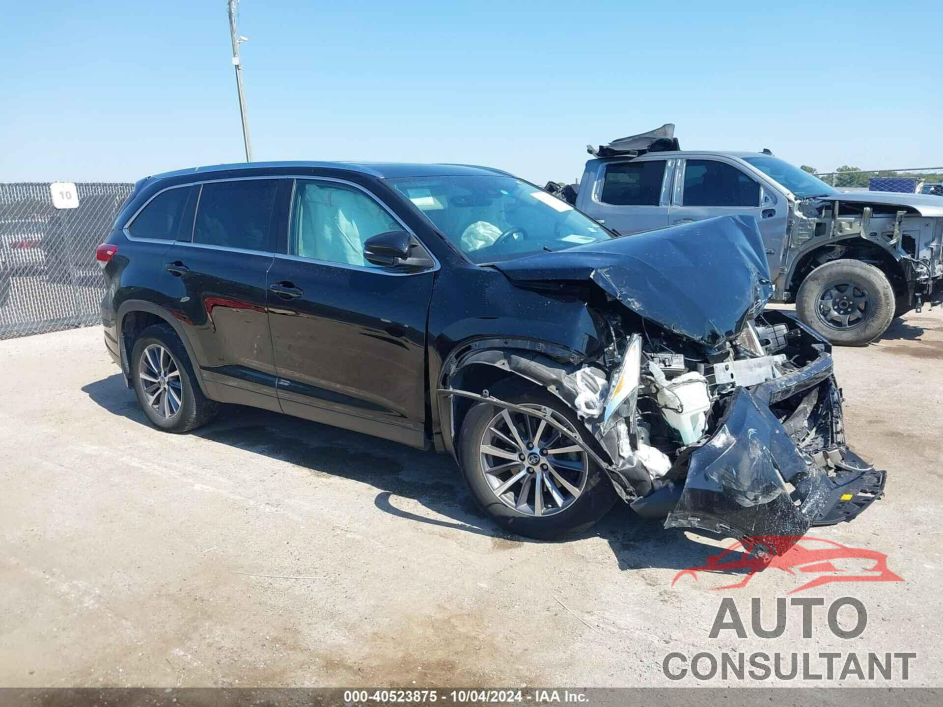 TOYOTA HIGHLANDER 2019 - 5TDJZRFH5KS920265