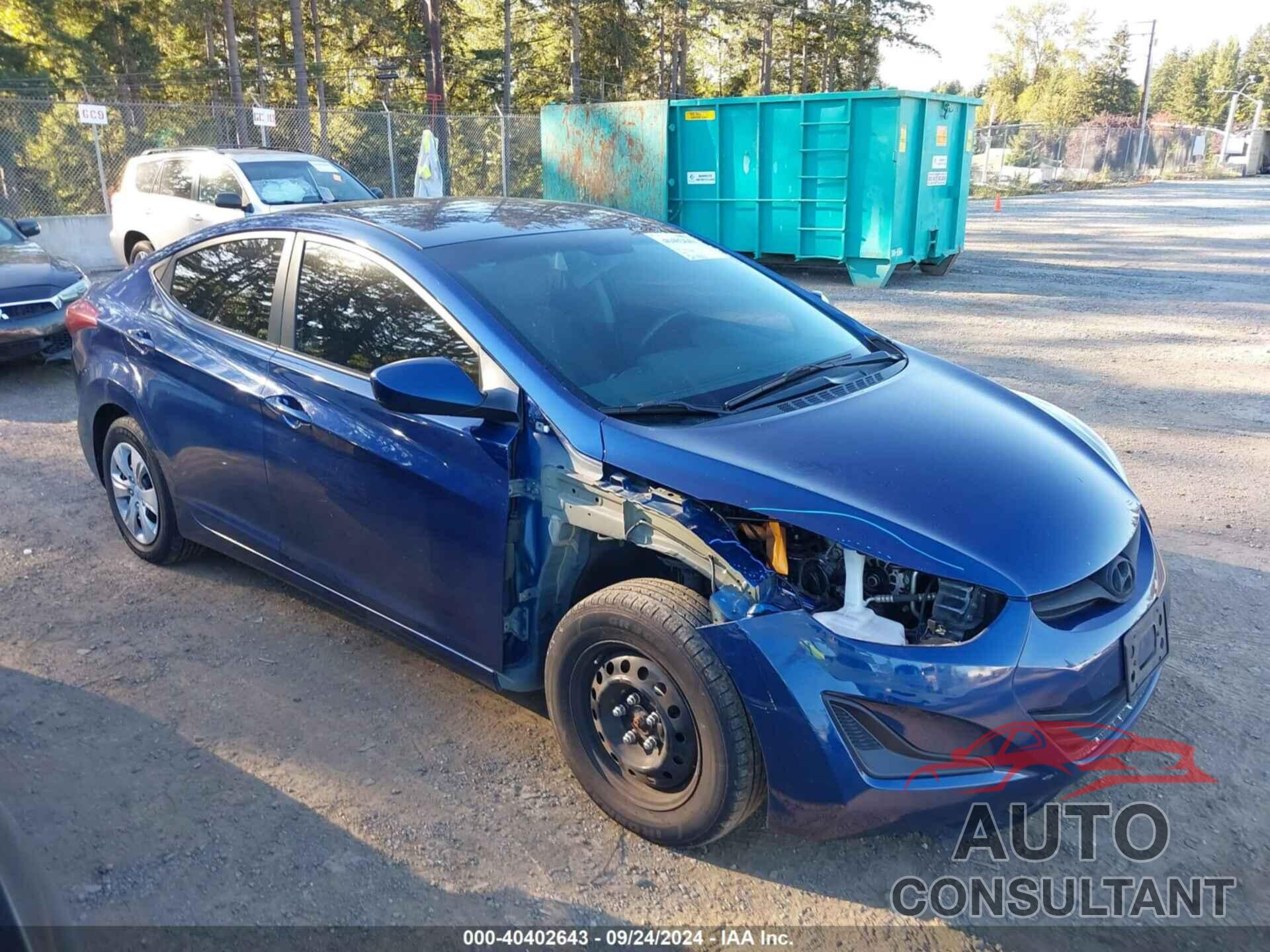 HYUNDAI ELANTRA 2016 - 5NPDH4AEXGH697377