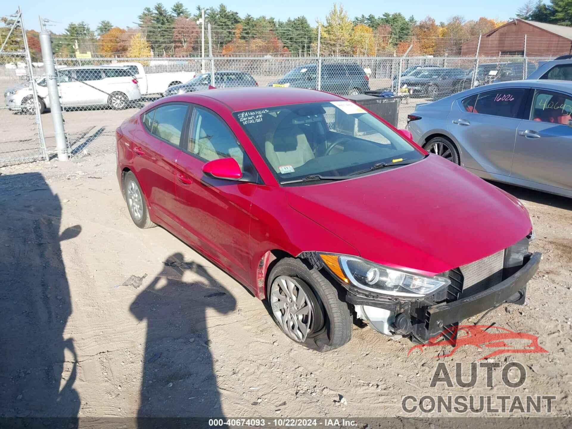 HYUNDAI ELANTRA 2017 - KMHD74LF7HU161174