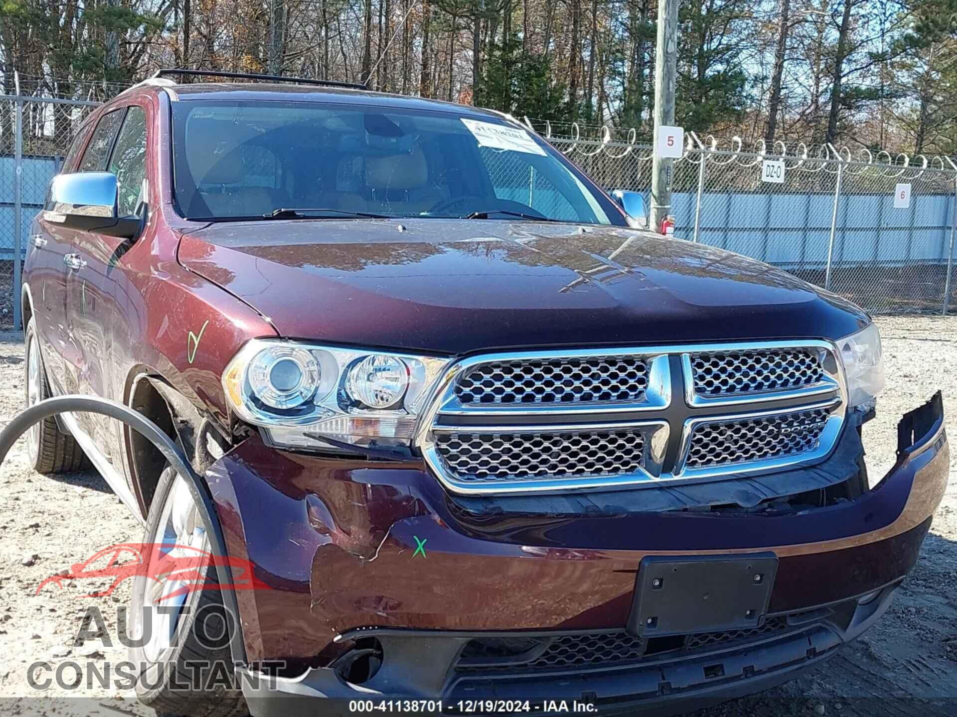 DODGE DURANGO 2012 - 1C4SDJETXCC192584