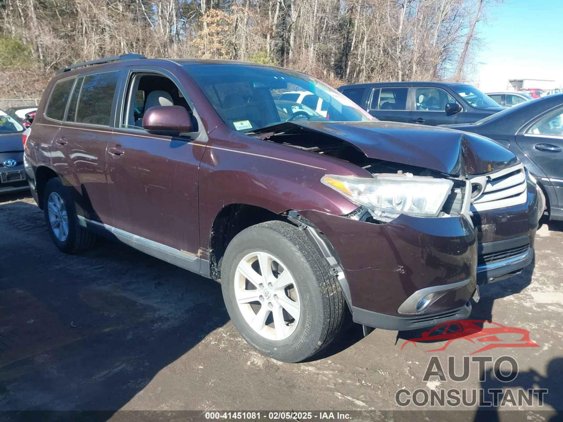 TOYOTA HIGHLANDER 2012 - 5TDBK3EH8CS110623