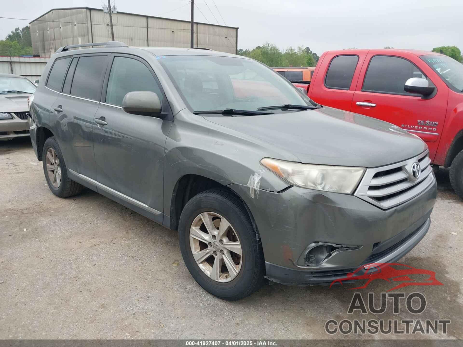 TOYOTA HIGHLANDER 2012 - 5TDZK3EH0CS057656