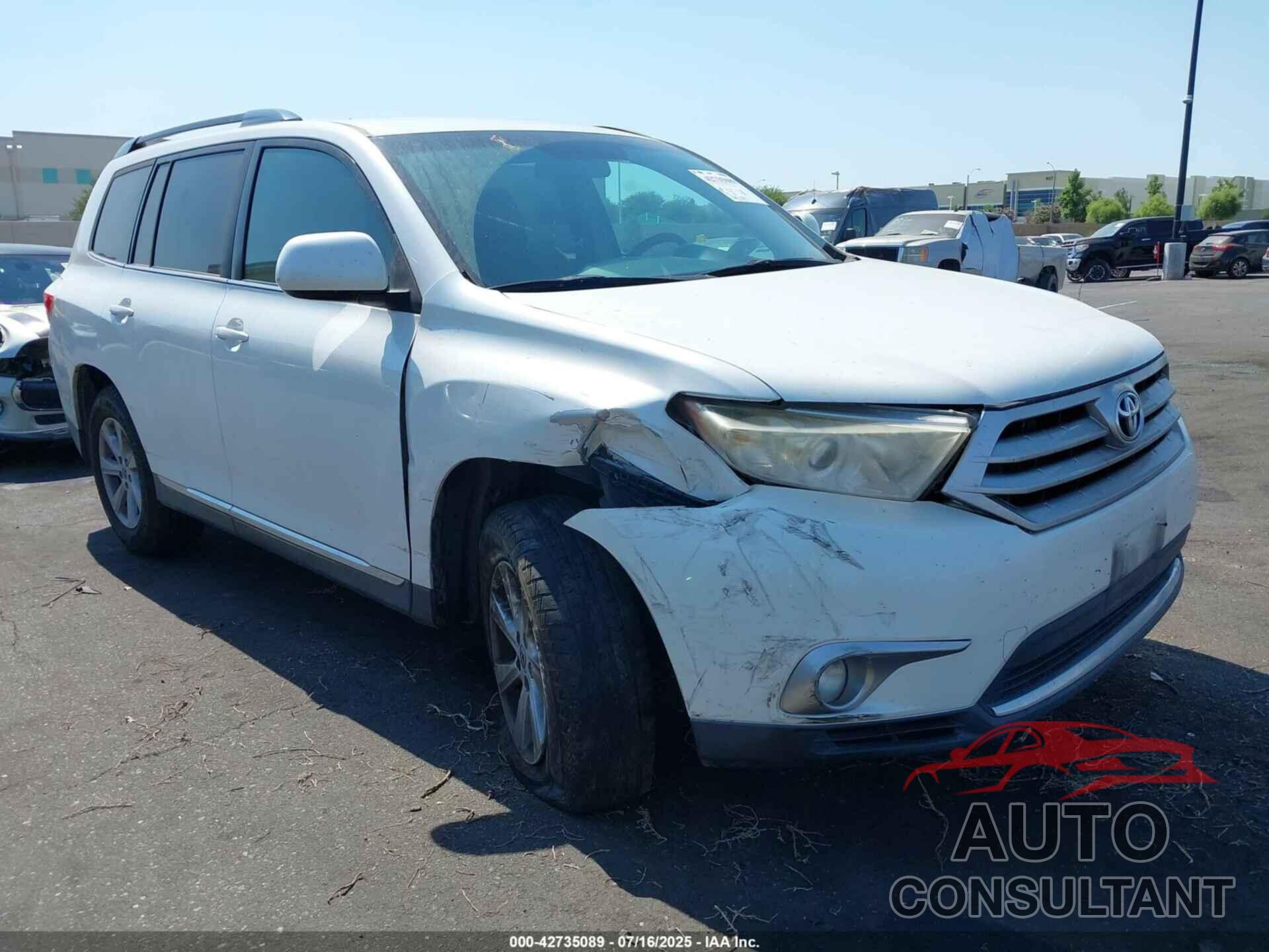 TOYOTA HIGHLANDER 2013 - 5TDZK3EH7DS128272