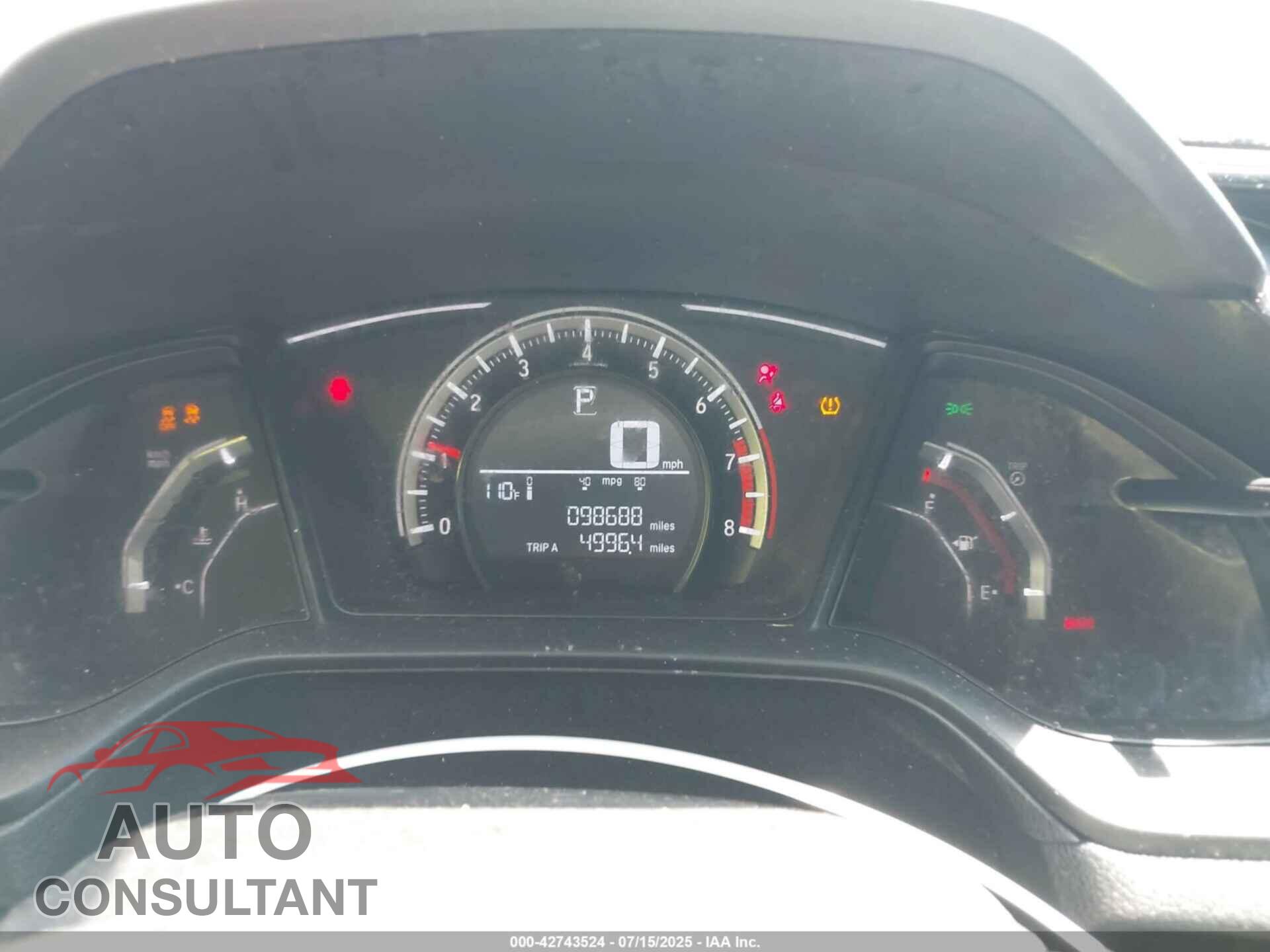 HONDA CIVIC 2017 - 19XFC2F57HE038327