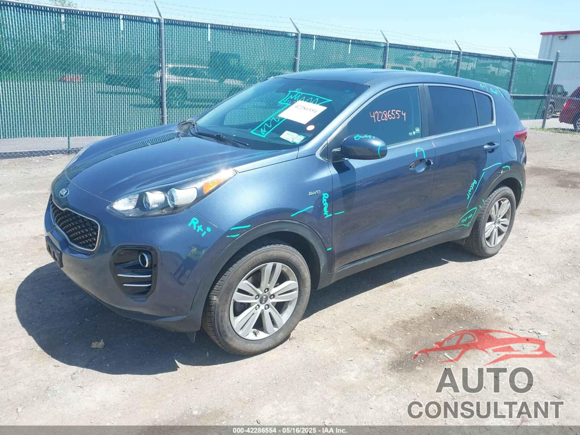 KIA SPORTAGE 2017 - KNDPMCAC1H7246006