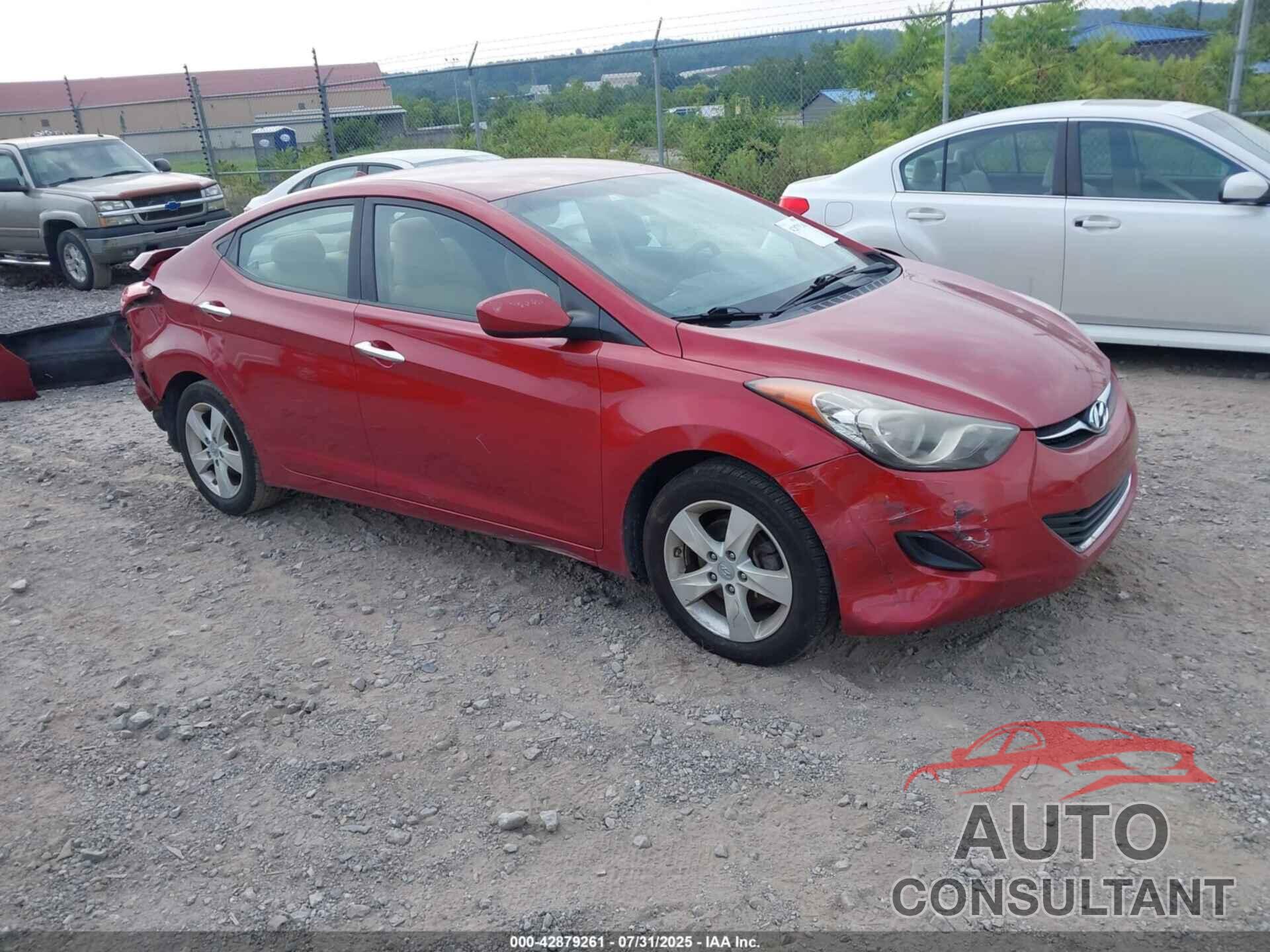 HYUNDAI ELANTRA 2013 - KMHDH4AE6DU718836
