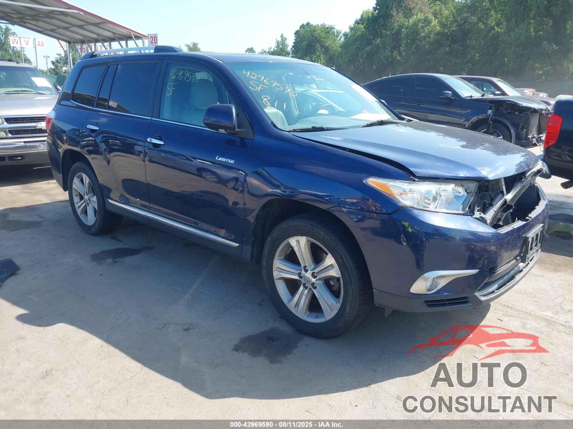 TOYOTA HIGHLANDER 2012 - 5TDDK3EH2CS110772
