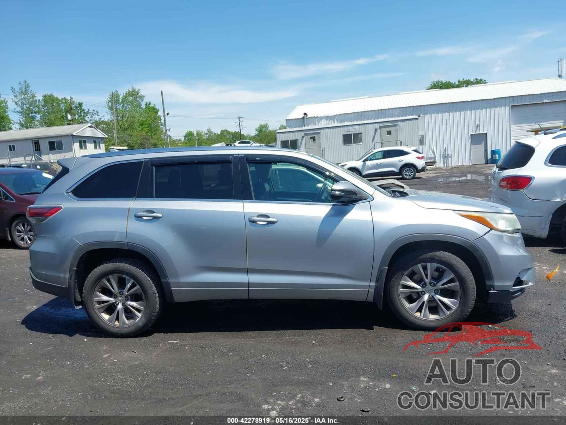 TOYOTA HIGHLANDER 2015 - 5TDJKRFH1FS217045