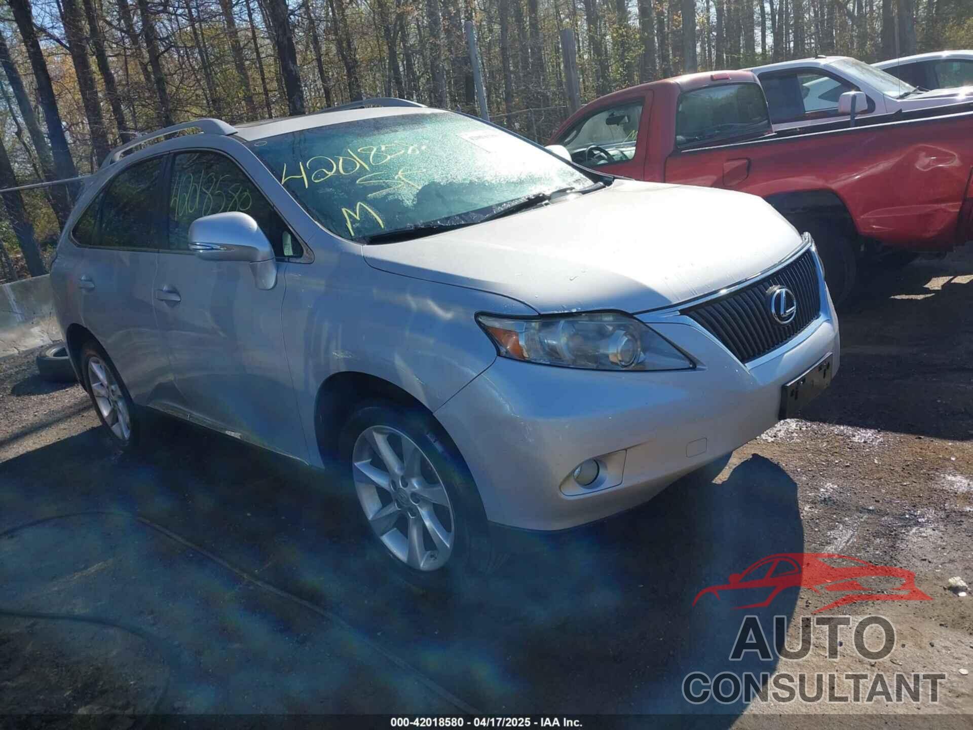 LEXUS RX 350 2010 - 2T2BK1BA1AC061598
