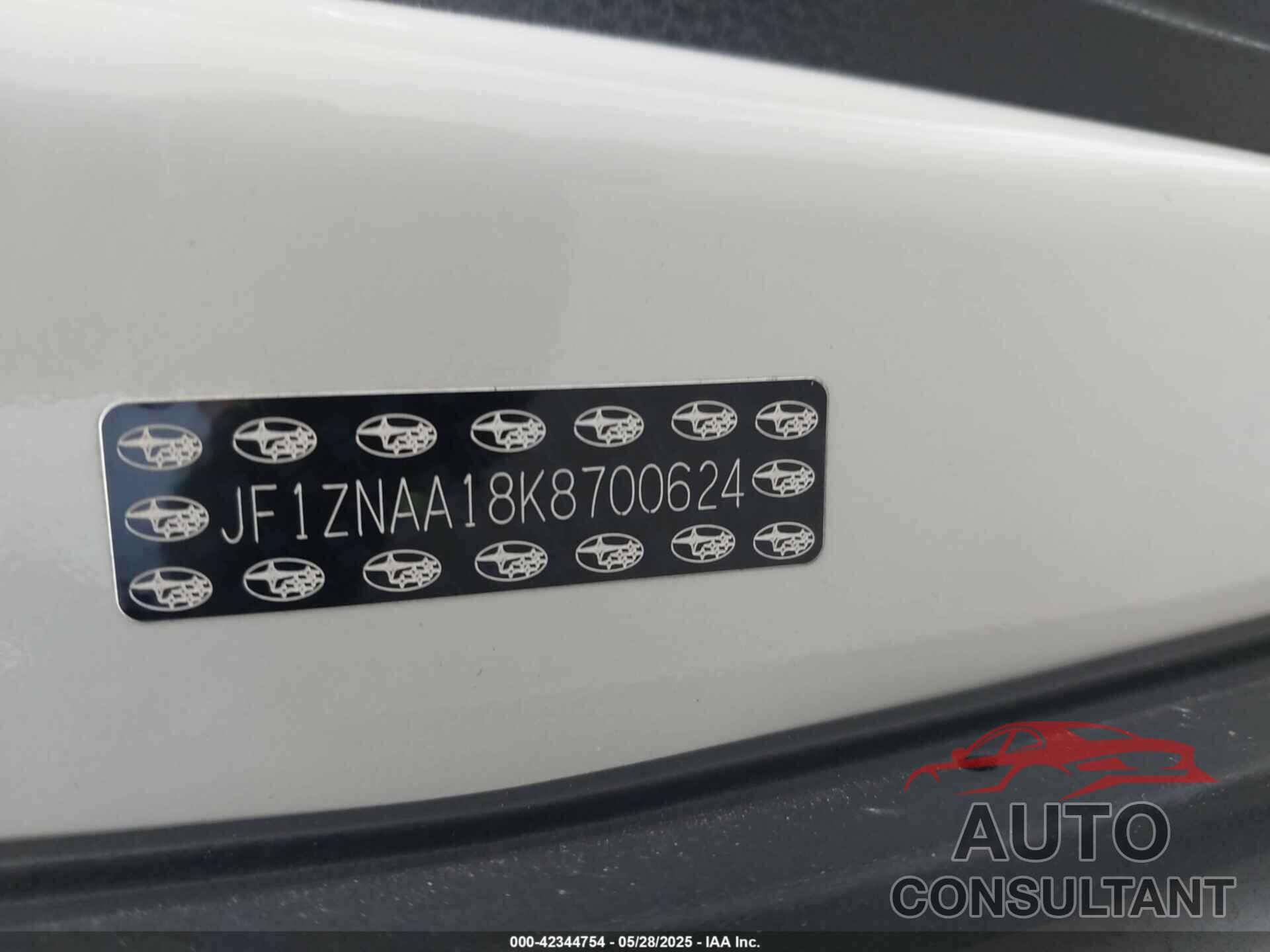 TOYOTA 86 2019 - JF1ZNAA18K8700624