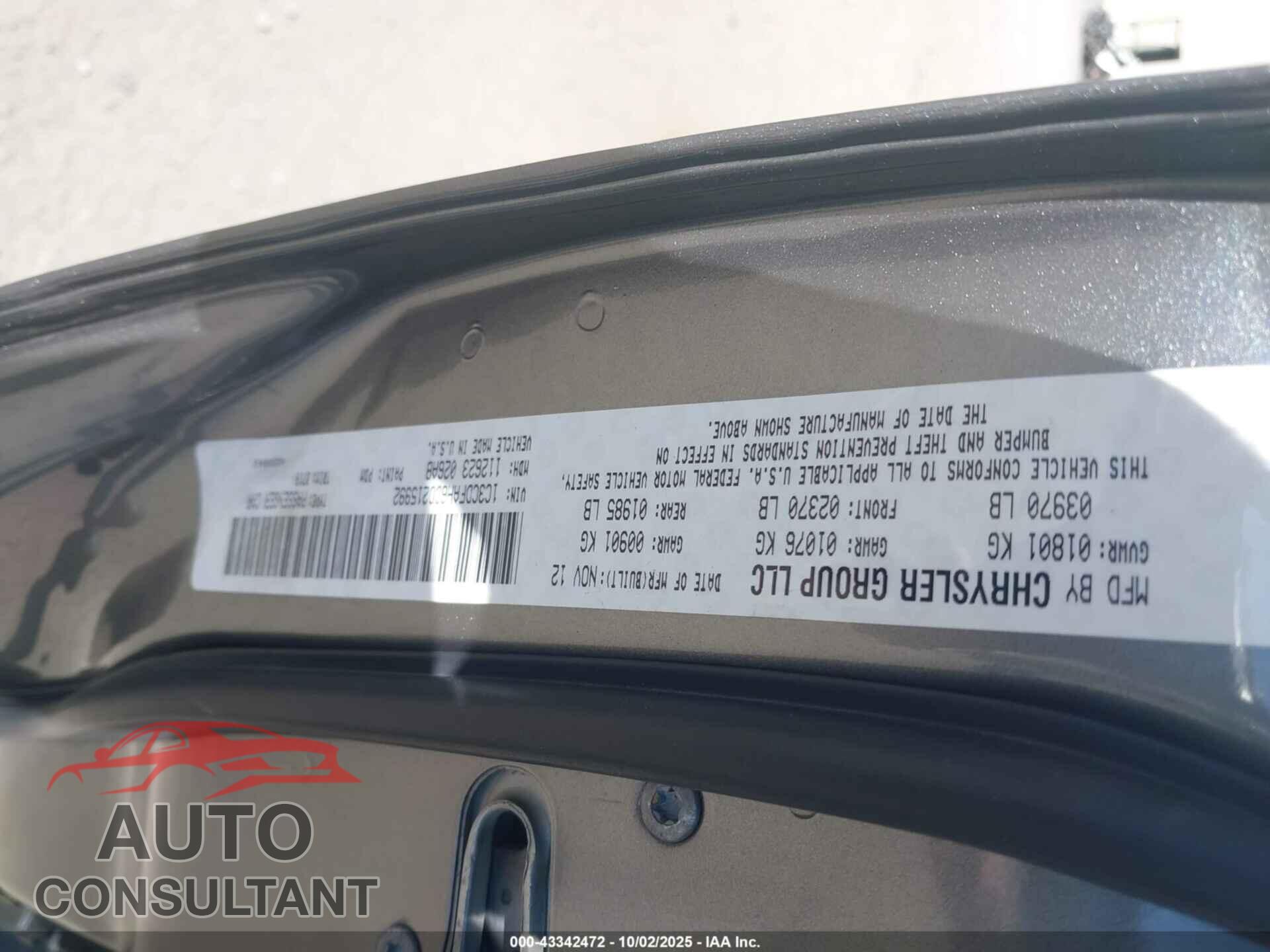DODGE DART 2013 - 1C3CDFAH6DD215992