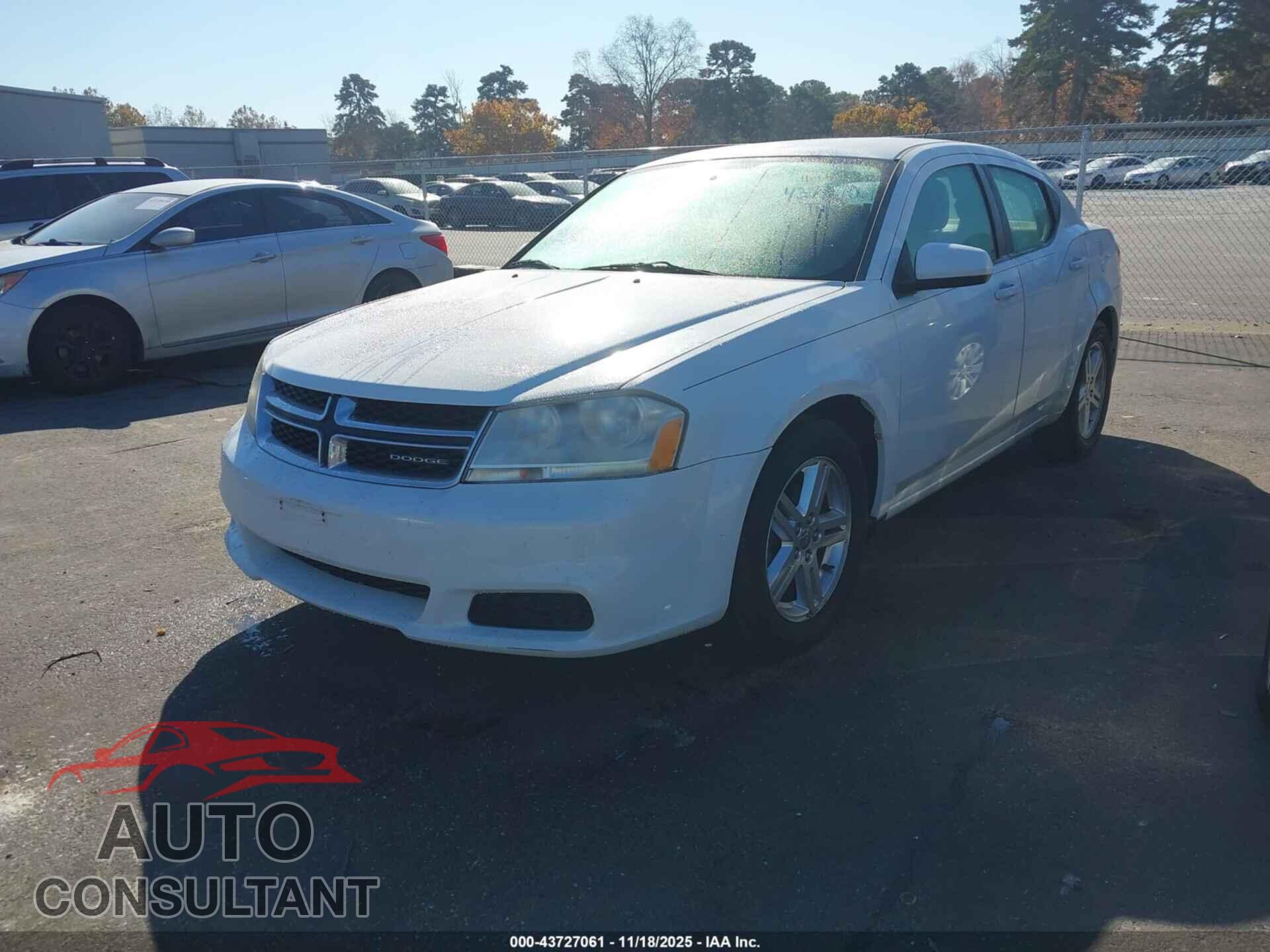 DODGE AVENGER 2012 - 1C3CDZCB5CN142231