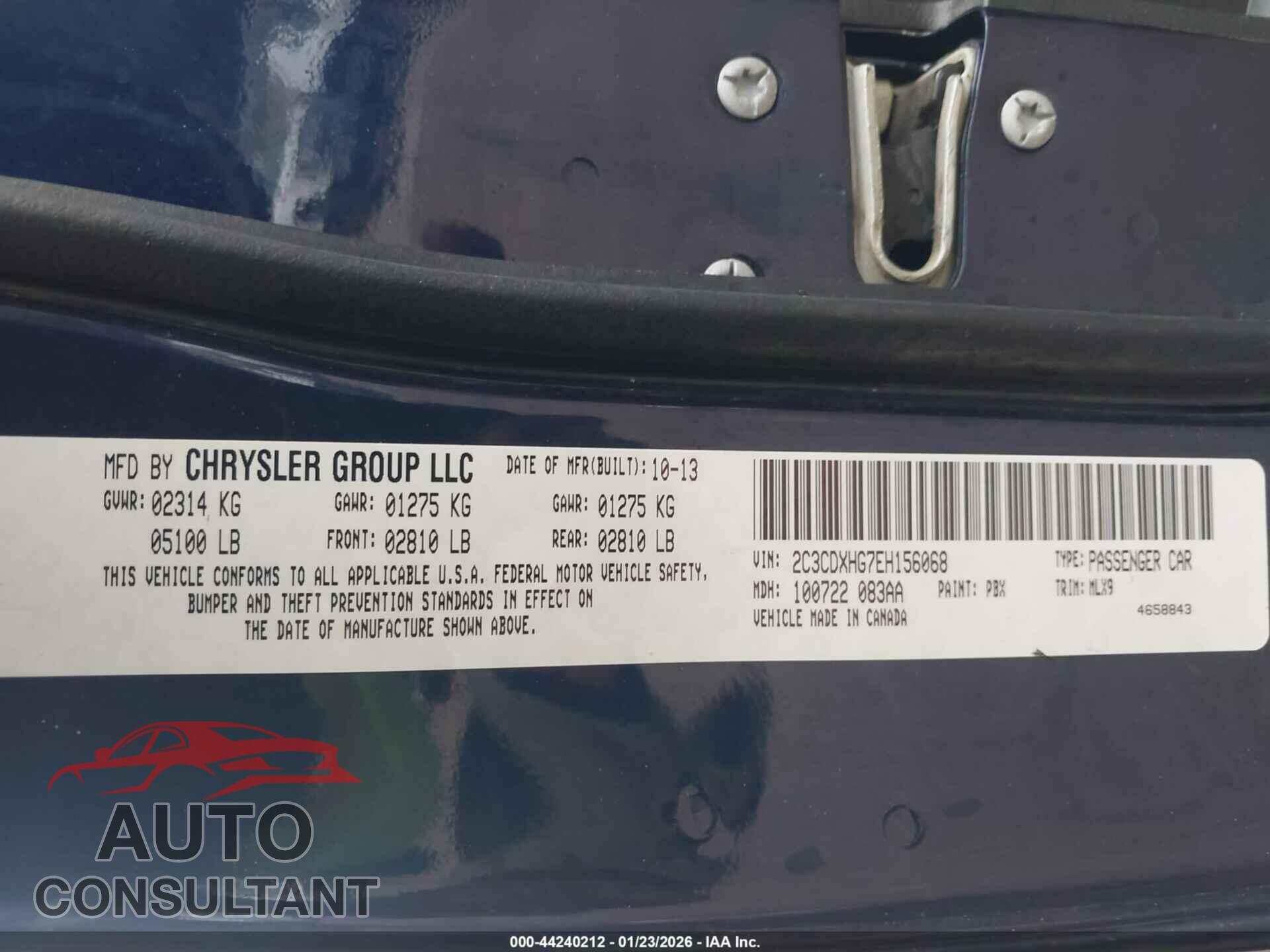 DODGE CHARGER 2014 - 2C3CDXHG7EH156068