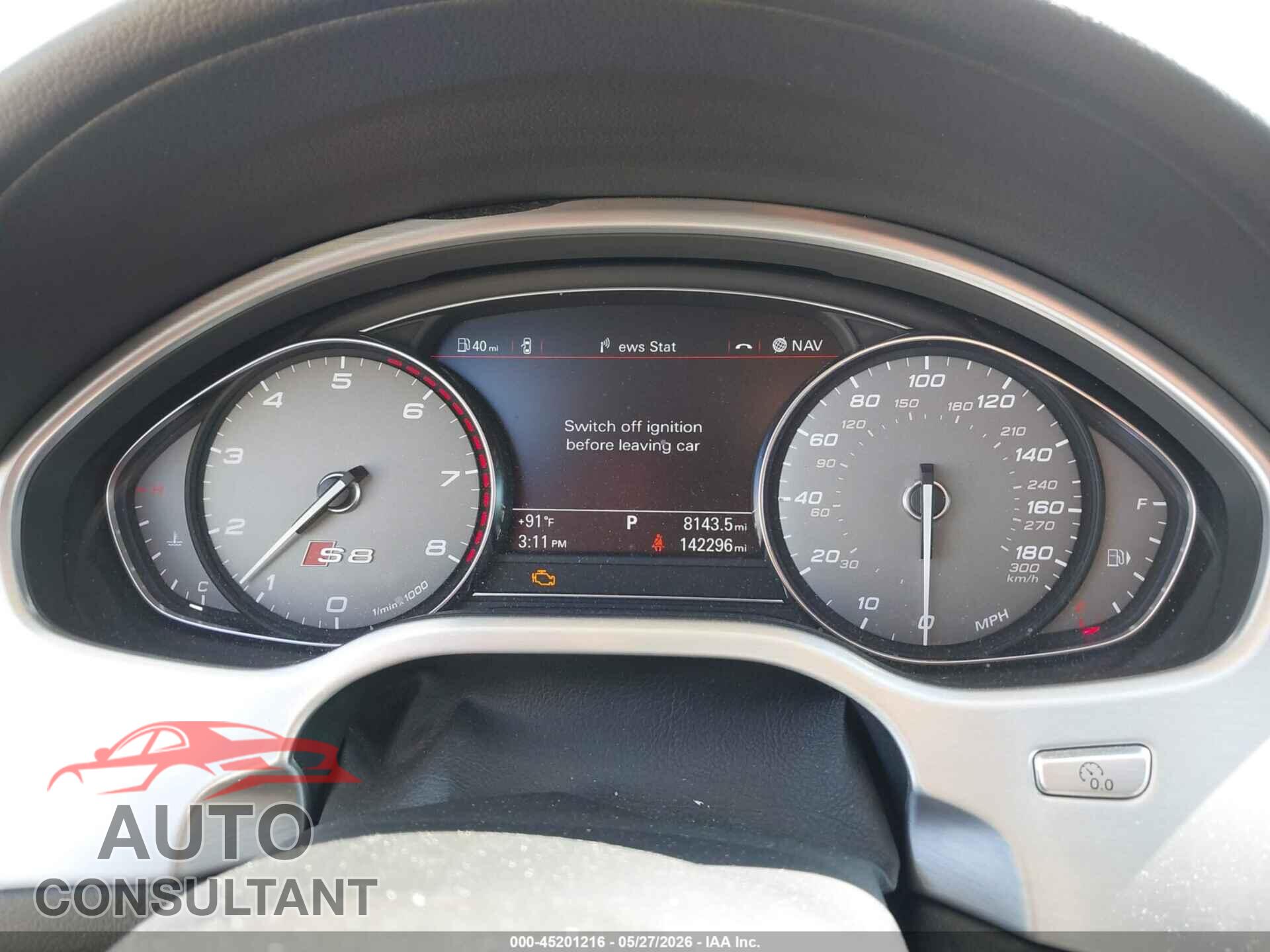 AUDI S8 2013 - WAUD2AFD2DN009154