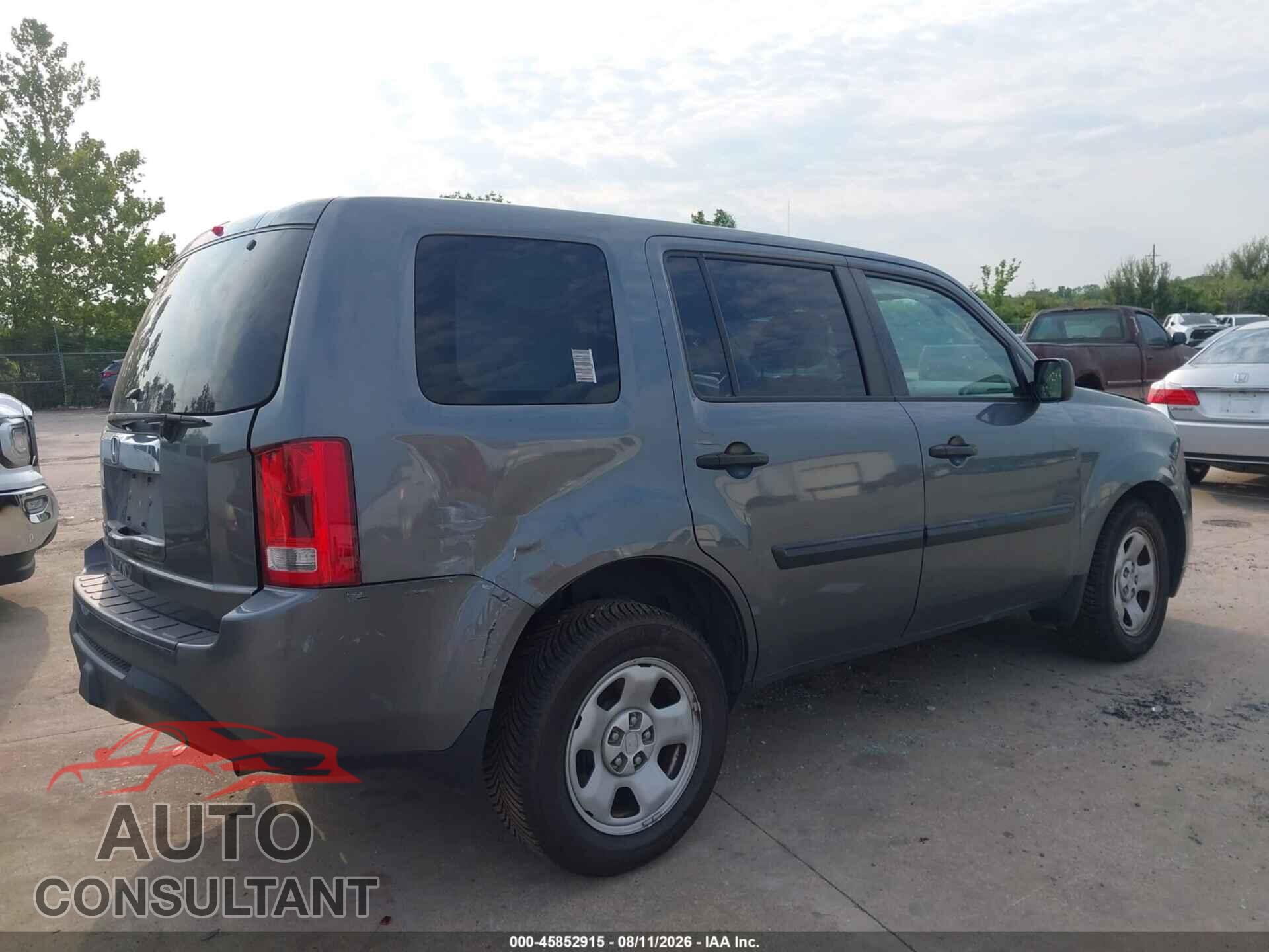 HONDA PILOT 2013 - 5FNYF3H21DB031032