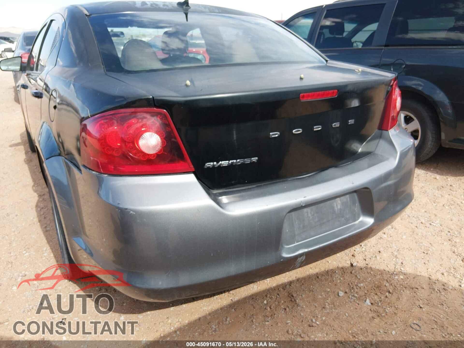 DODGE AVENGER 2013 - 1C3CDZAB4DN563183