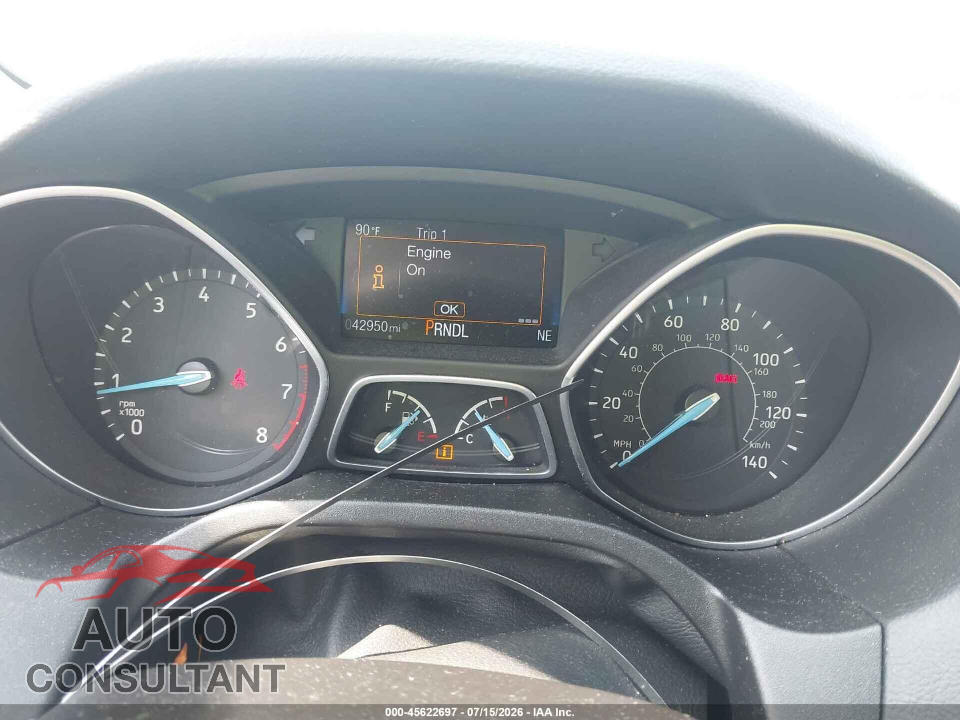 FORD FOCUS 2016 - 1FADP3F2XGL397464