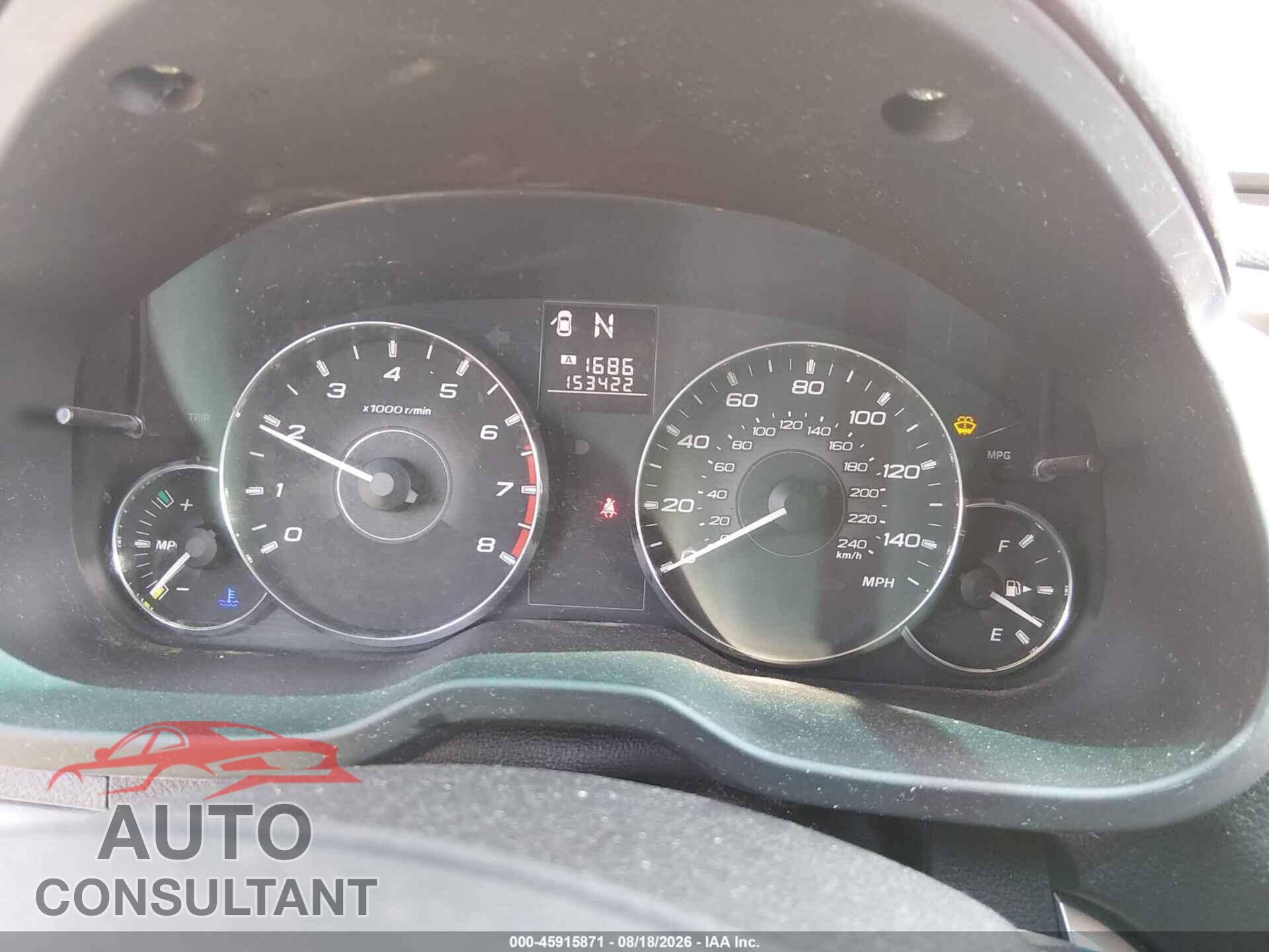 SUBARU OUTBACK 2012 - 4S4BRBCC5C3257573