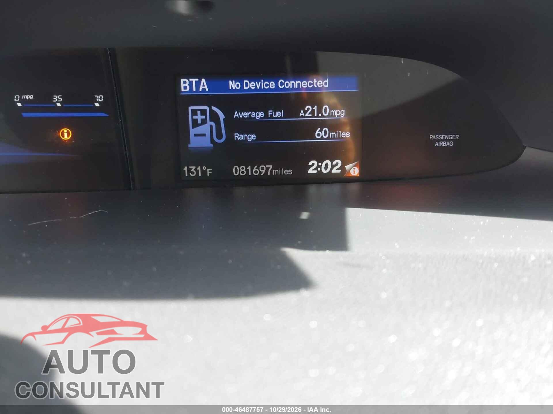 HONDA CIVIC 2013 - 19XFB2F87DE295656