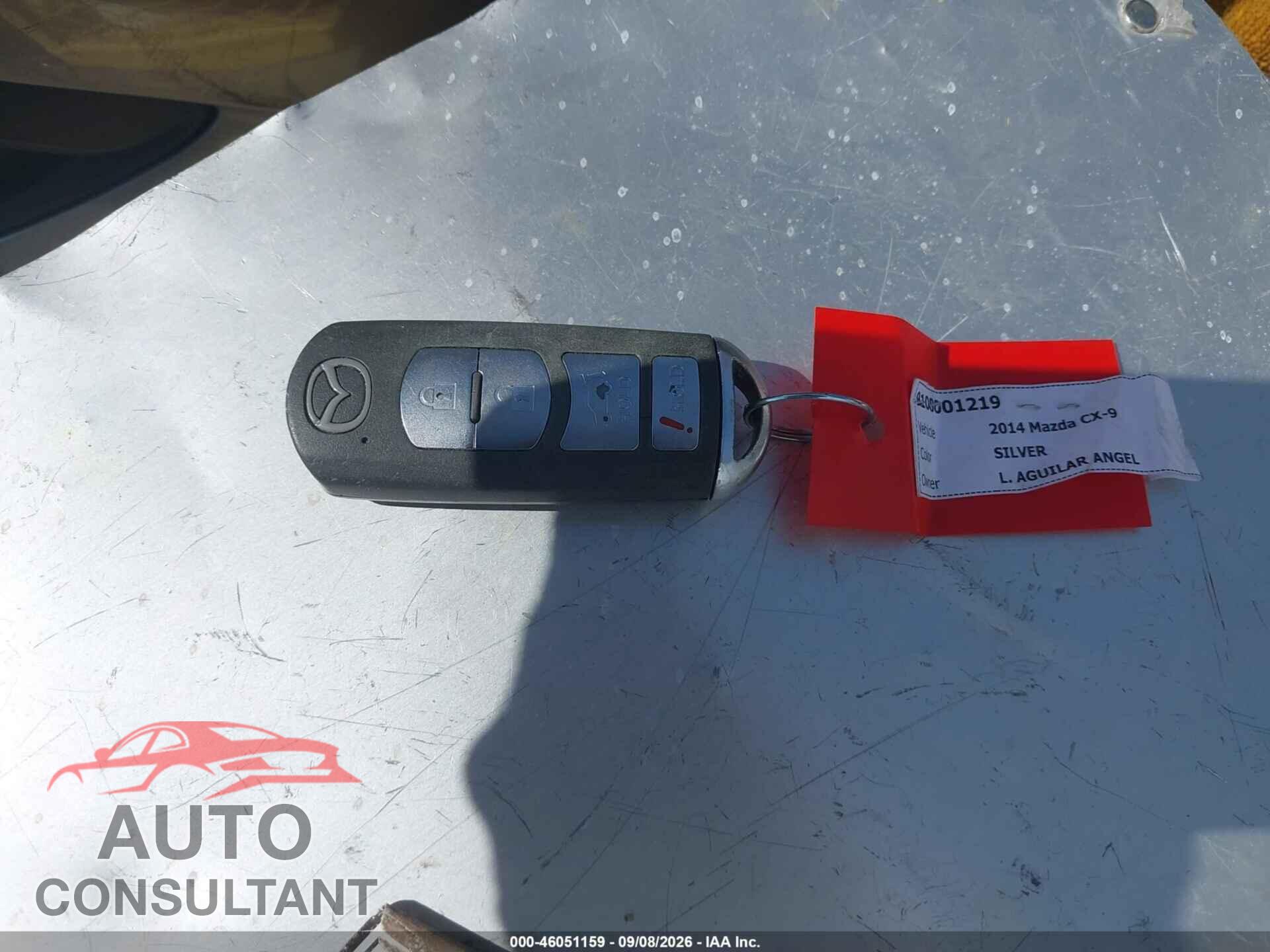 MAZDA CX-9 2014 - JM3TB3CA3E0441665