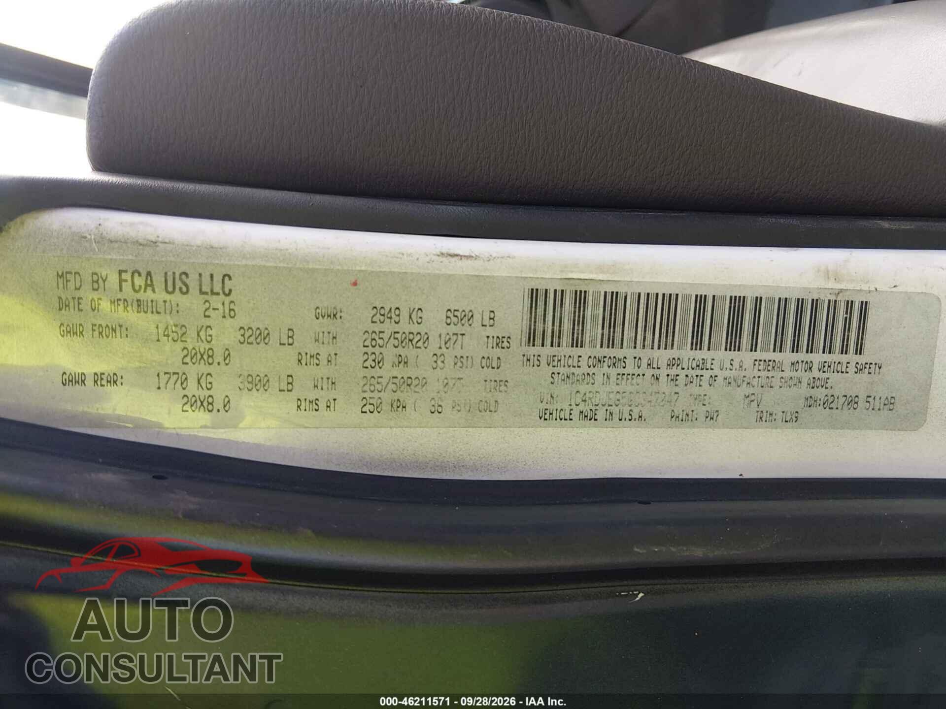 DODGE DURANGO 2013 - 1C4RDHAG6DC659632