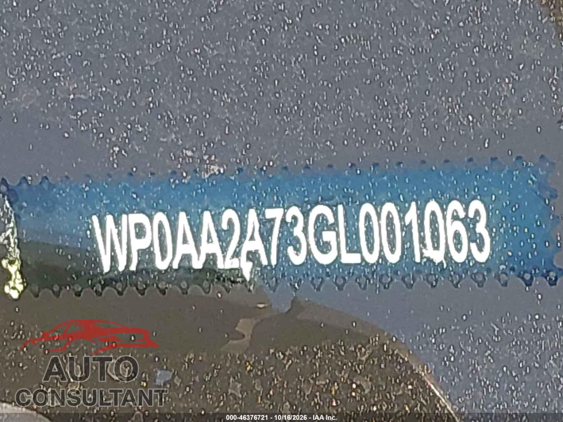 PORSCHE PANAMERA 2016 - WP0AA2A73GL001063