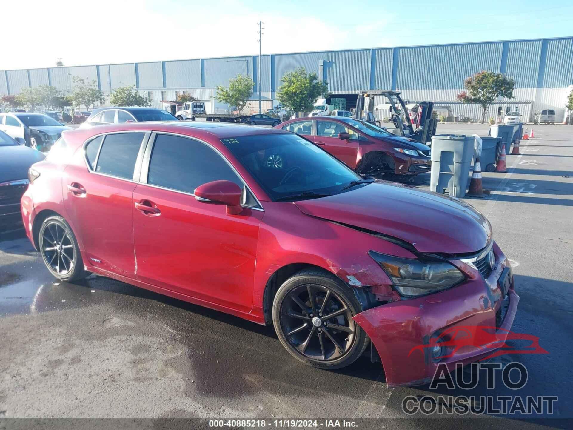 LEXUS CT 200H 2011 - JTHKD5BH2B2037702