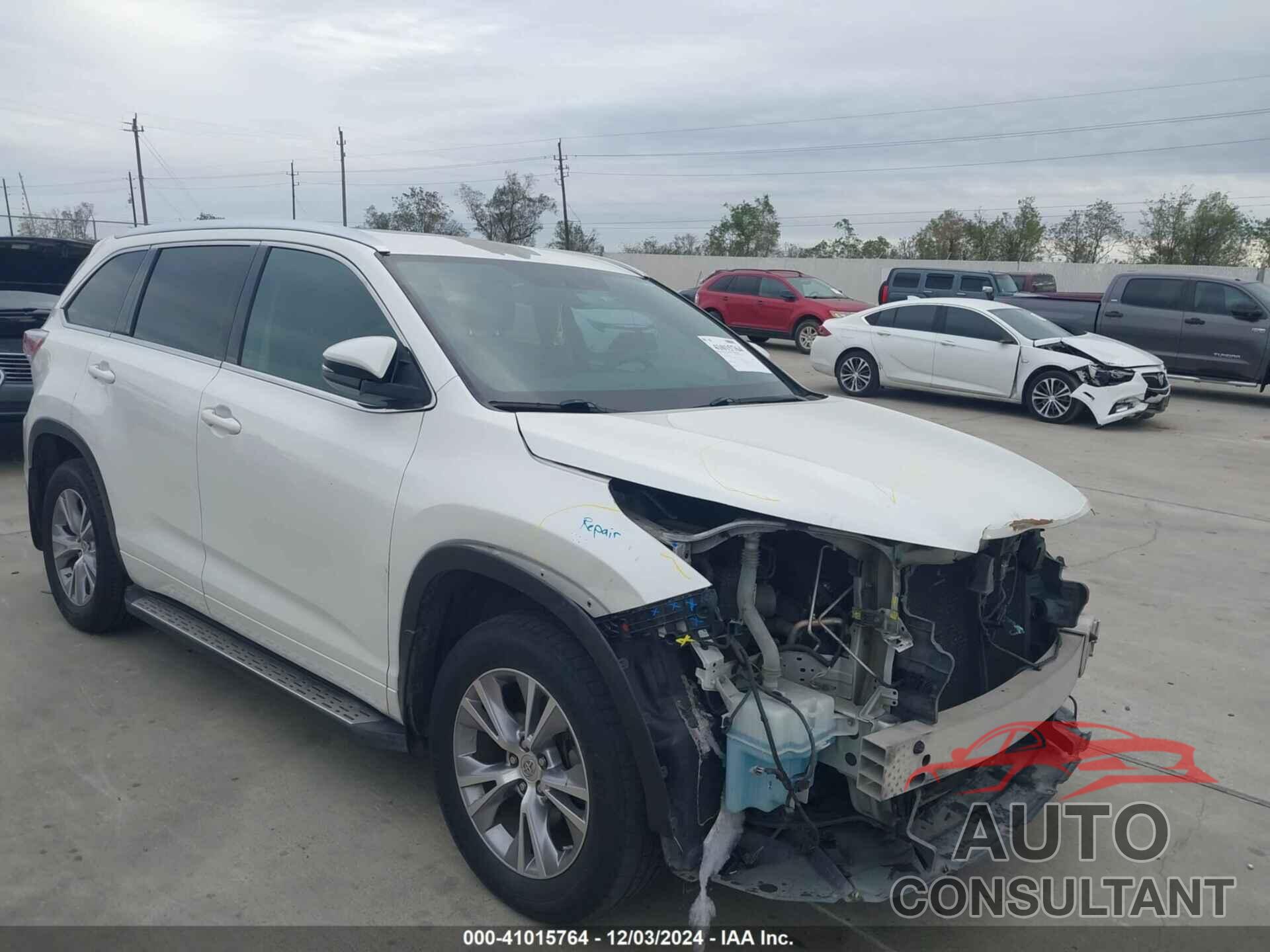 TOYOTA HIGHLANDER 2015 - 5TDKKRFH1FS085697