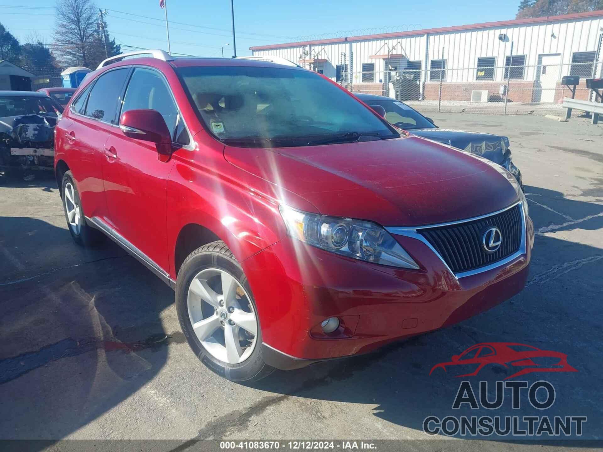 LEXUS RX 350 2010 - 2T2BK1BA5AC054329