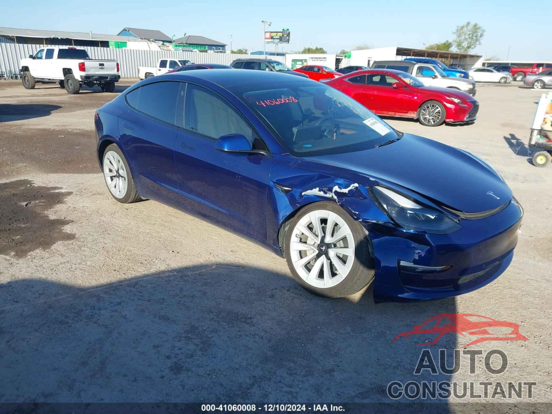 TESLA MODEL 3 2022 - 5YJ3E1EB7NF337577