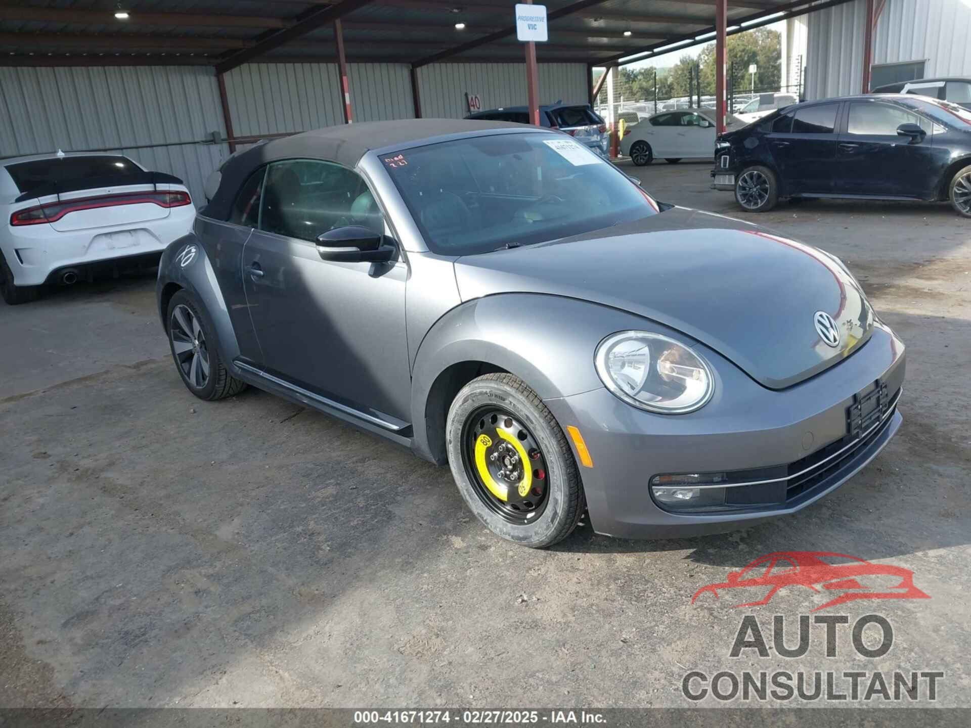 VOLKSWAGEN BEETLE 2013 - 3VW7A7AT7DM813624