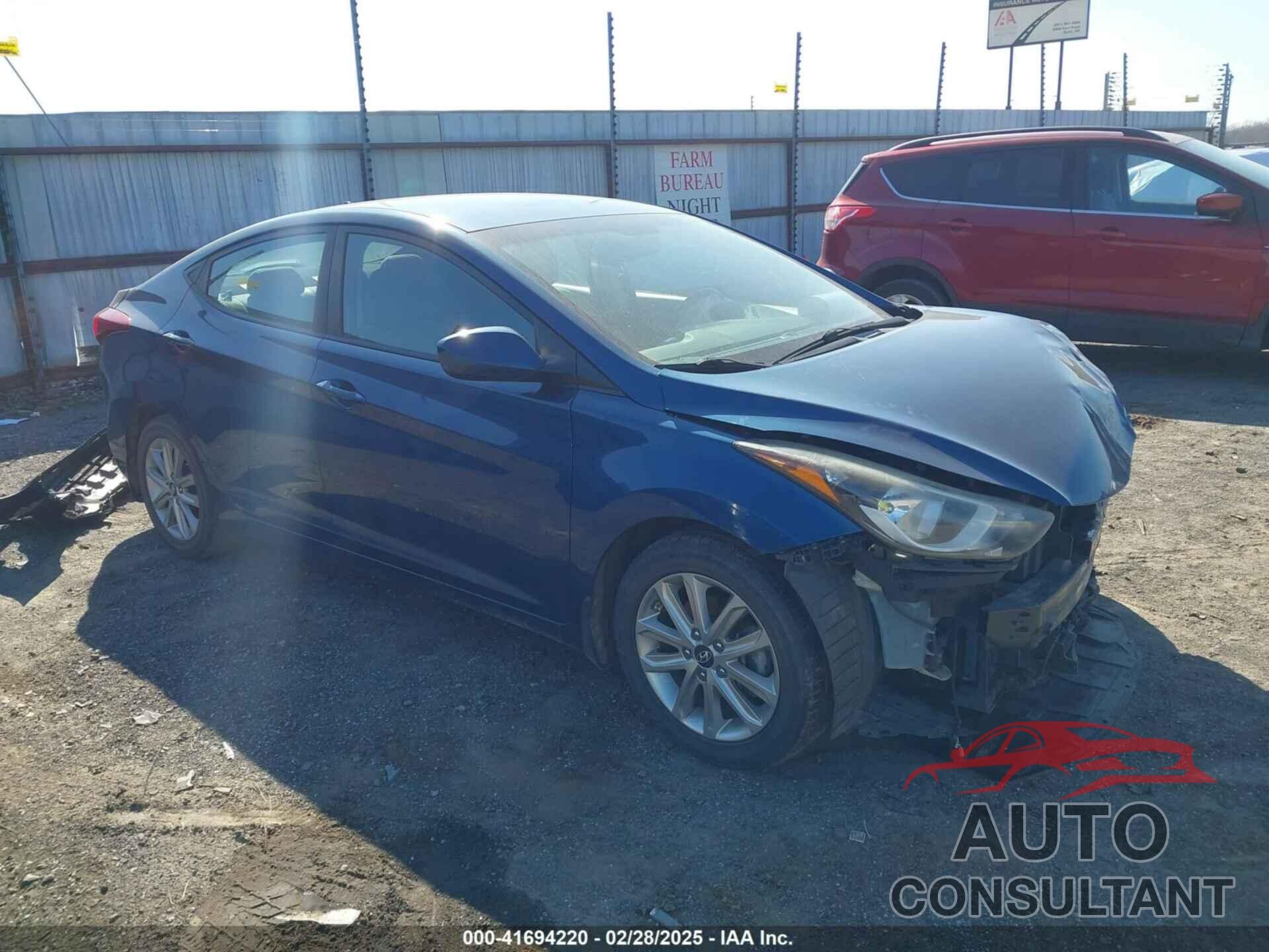 HYUNDAI ELANTRA 2014 - KMHDH4AE0EU180491