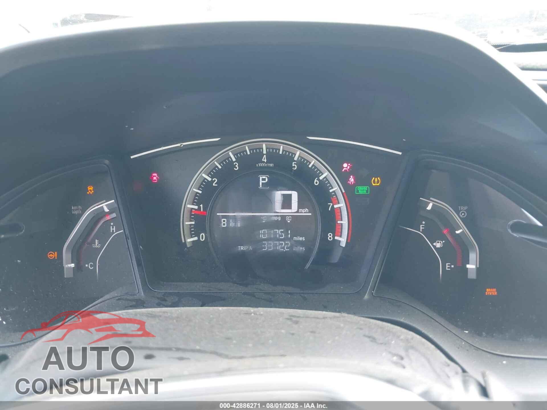 HONDA CIVIC 2017 - 19XFC2F51HE050618
