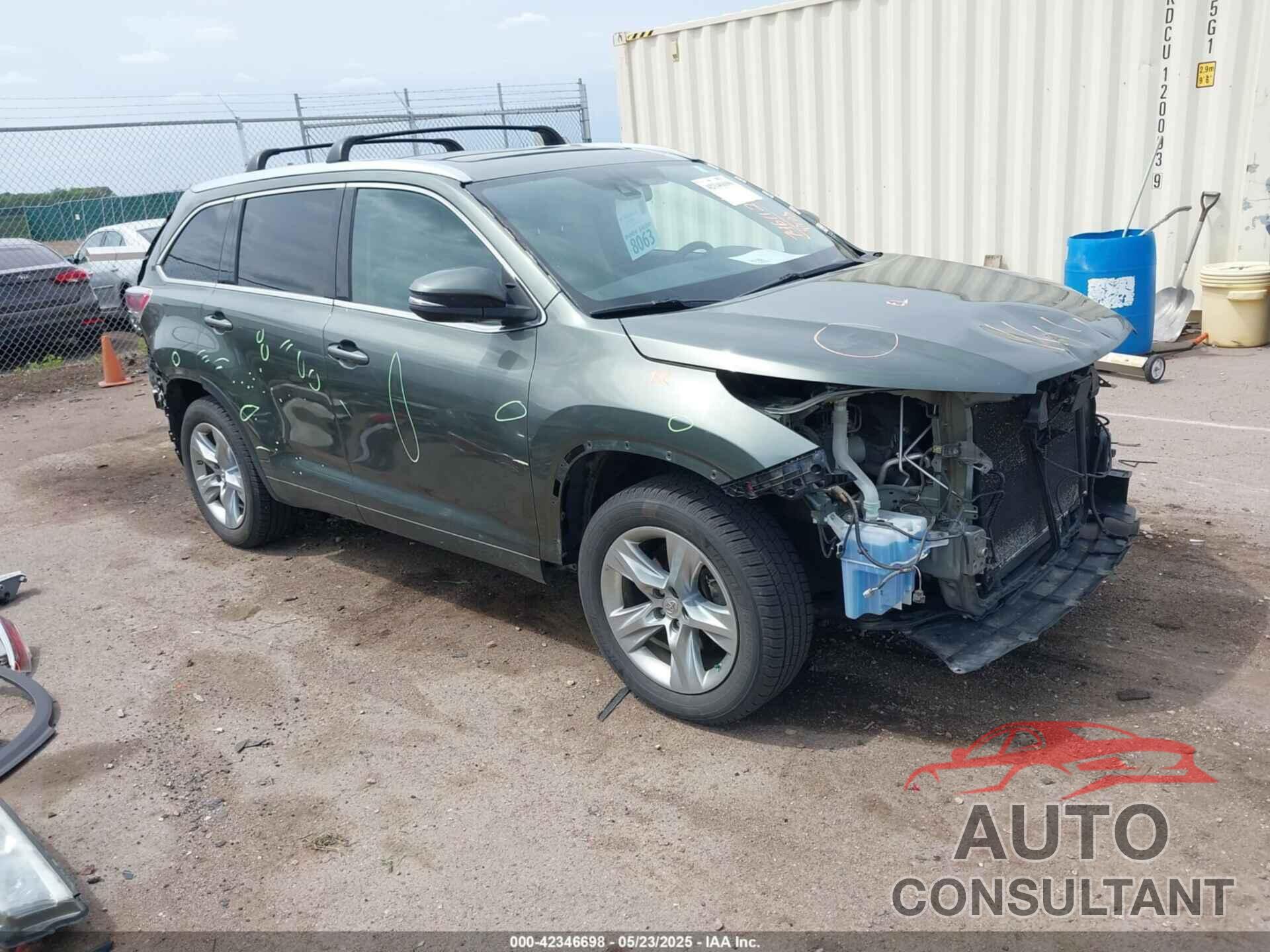 TOYOTA HIGHLANDER 2015 - 5TDDKRFH3FS095916